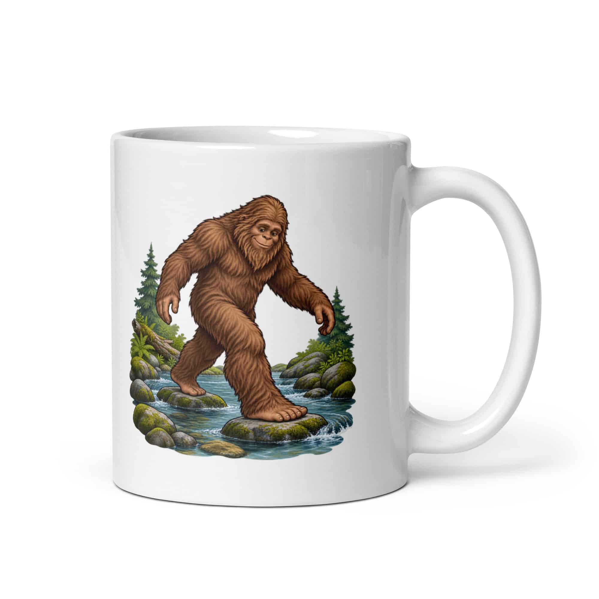 Bigfoot Creek Crossing White Ceramic Coffee Mug