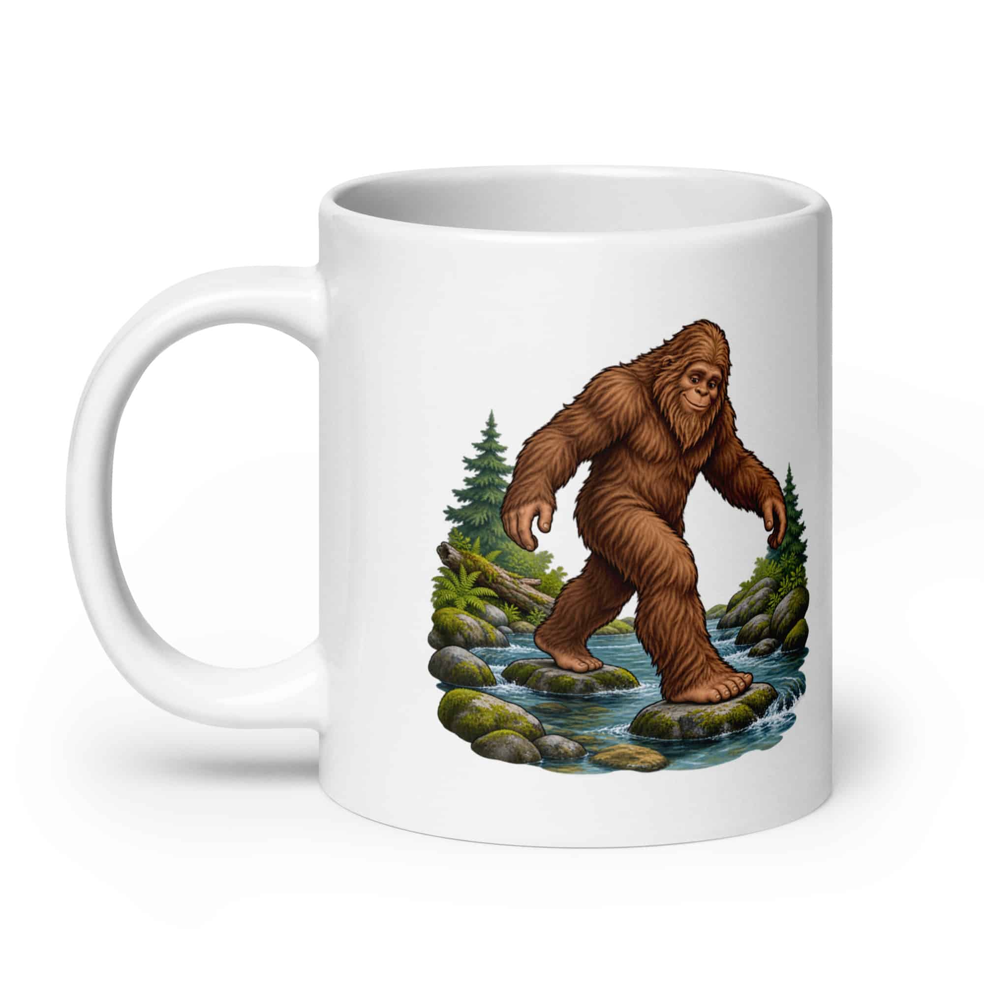 Bigfoot Creek Crossing White Ceramic Coffee Mug