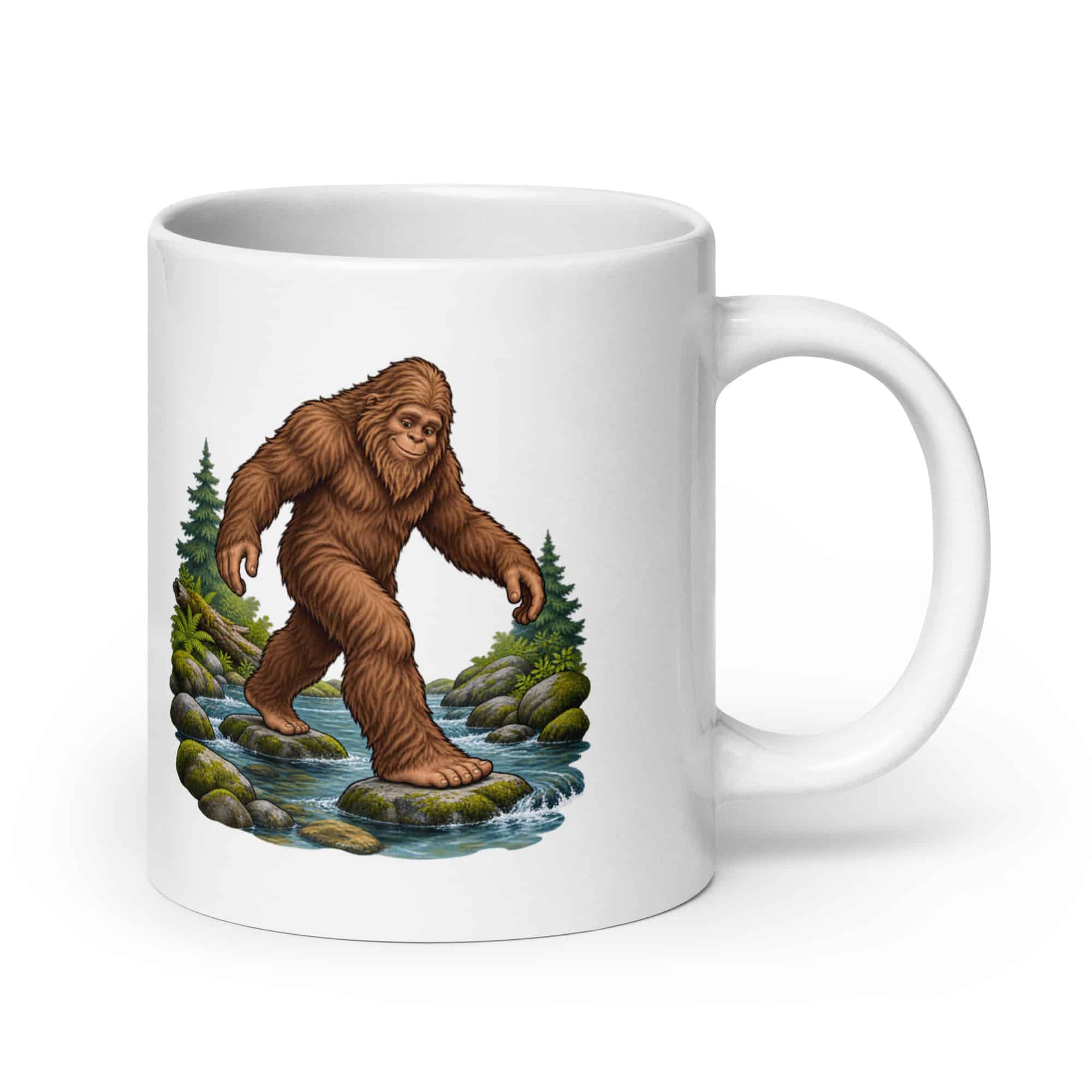 Bigfoot Creek Crossing White Ceramic Coffee Mug