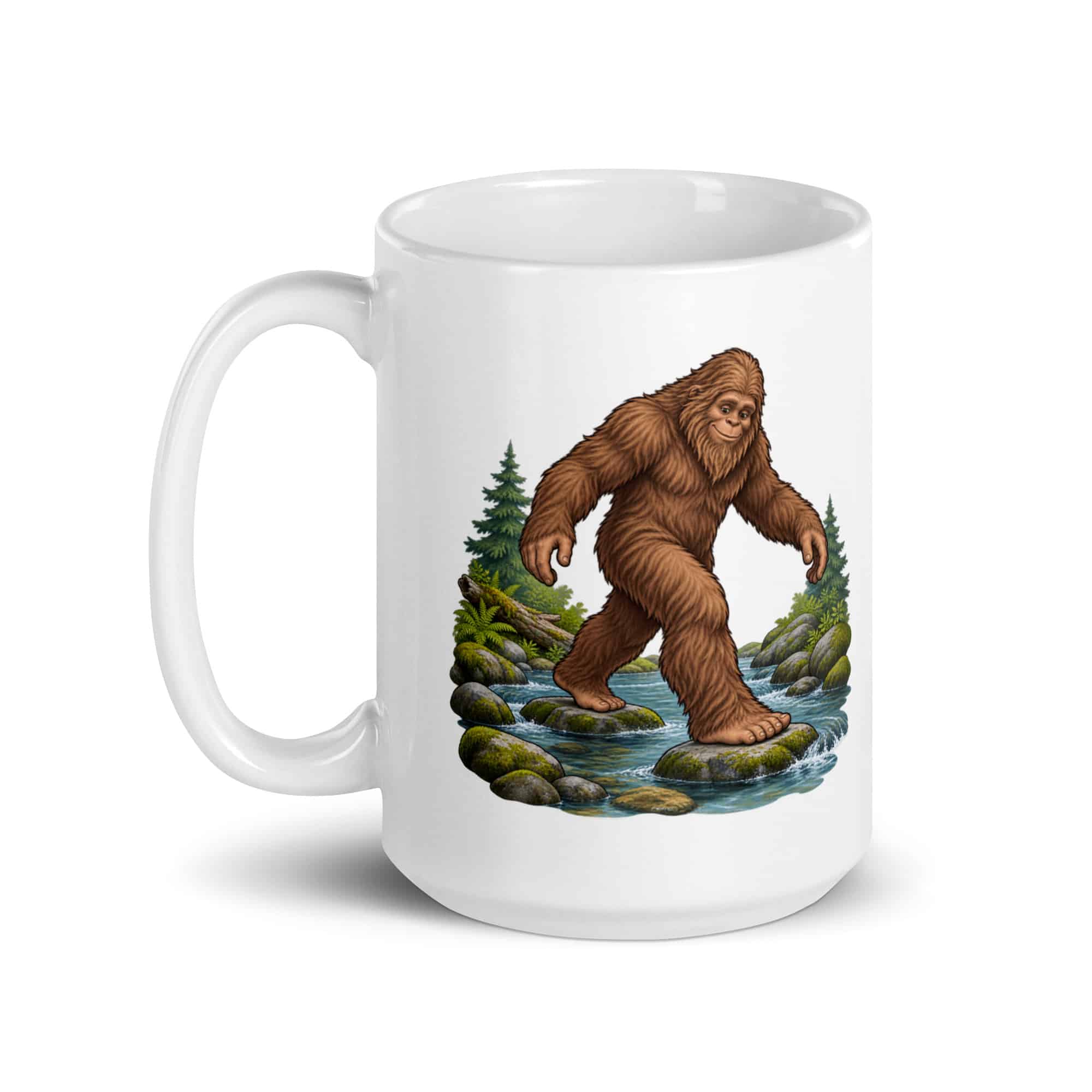 Bigfoot Creek Crossing White Ceramic Coffee Mug