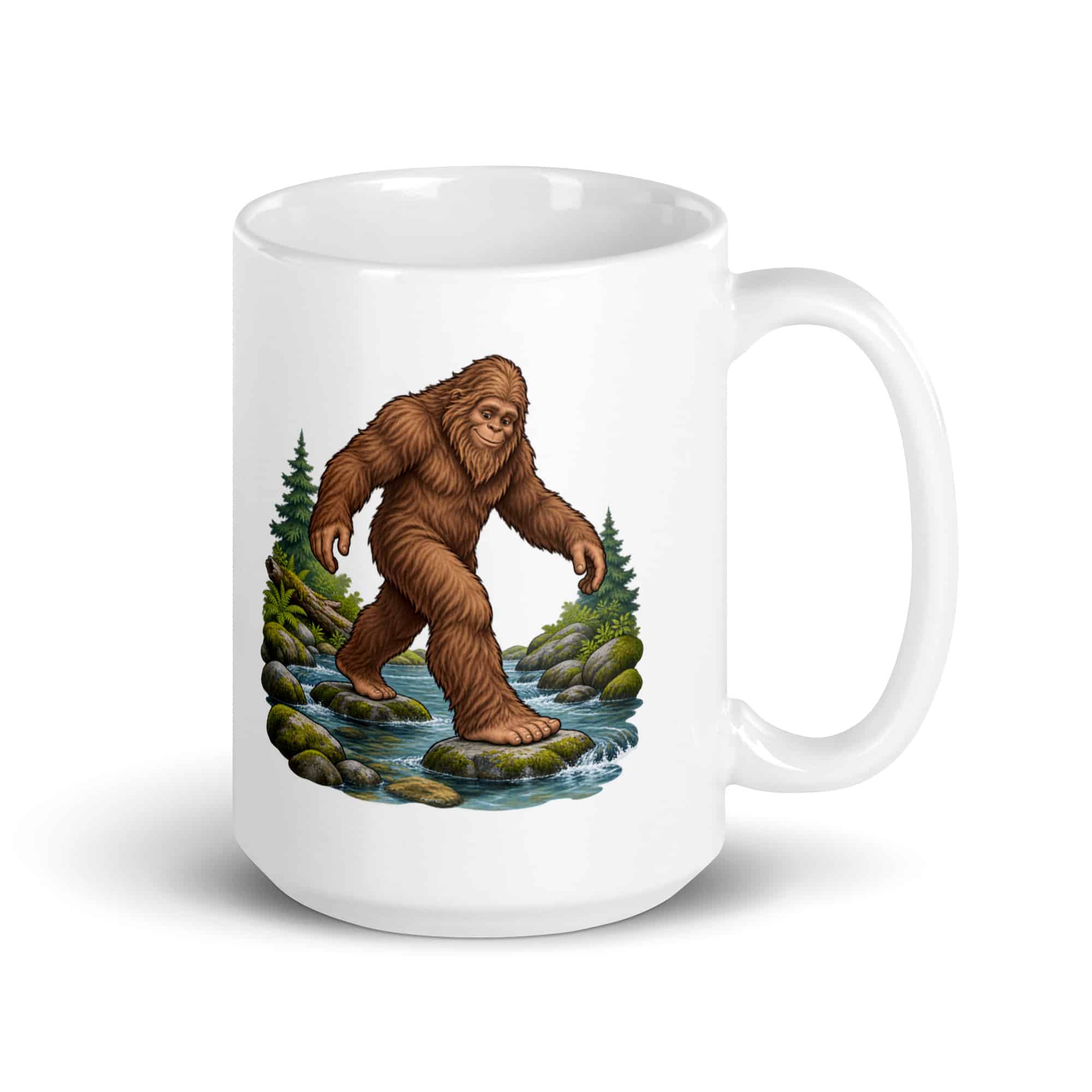 Bigfoot Creek Crossing White Ceramic Coffee Mug