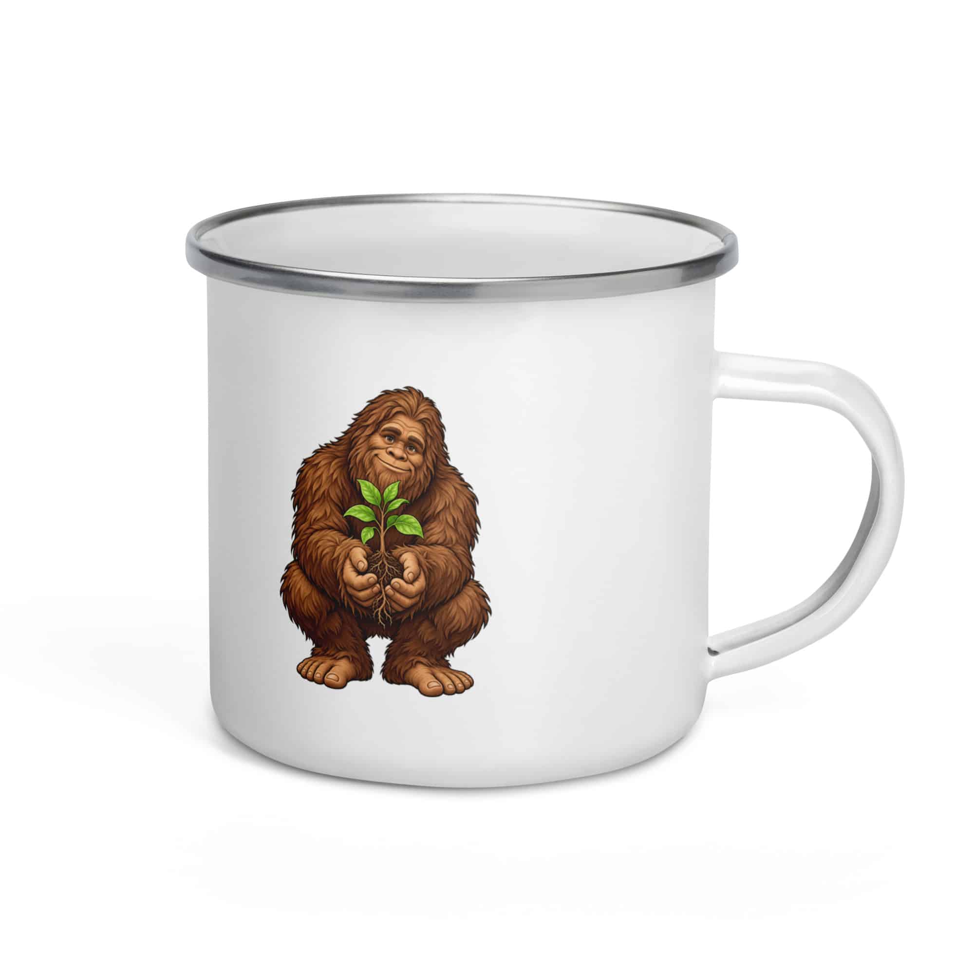 Bigfoot Forest Seedling Enamel Camp Mug
