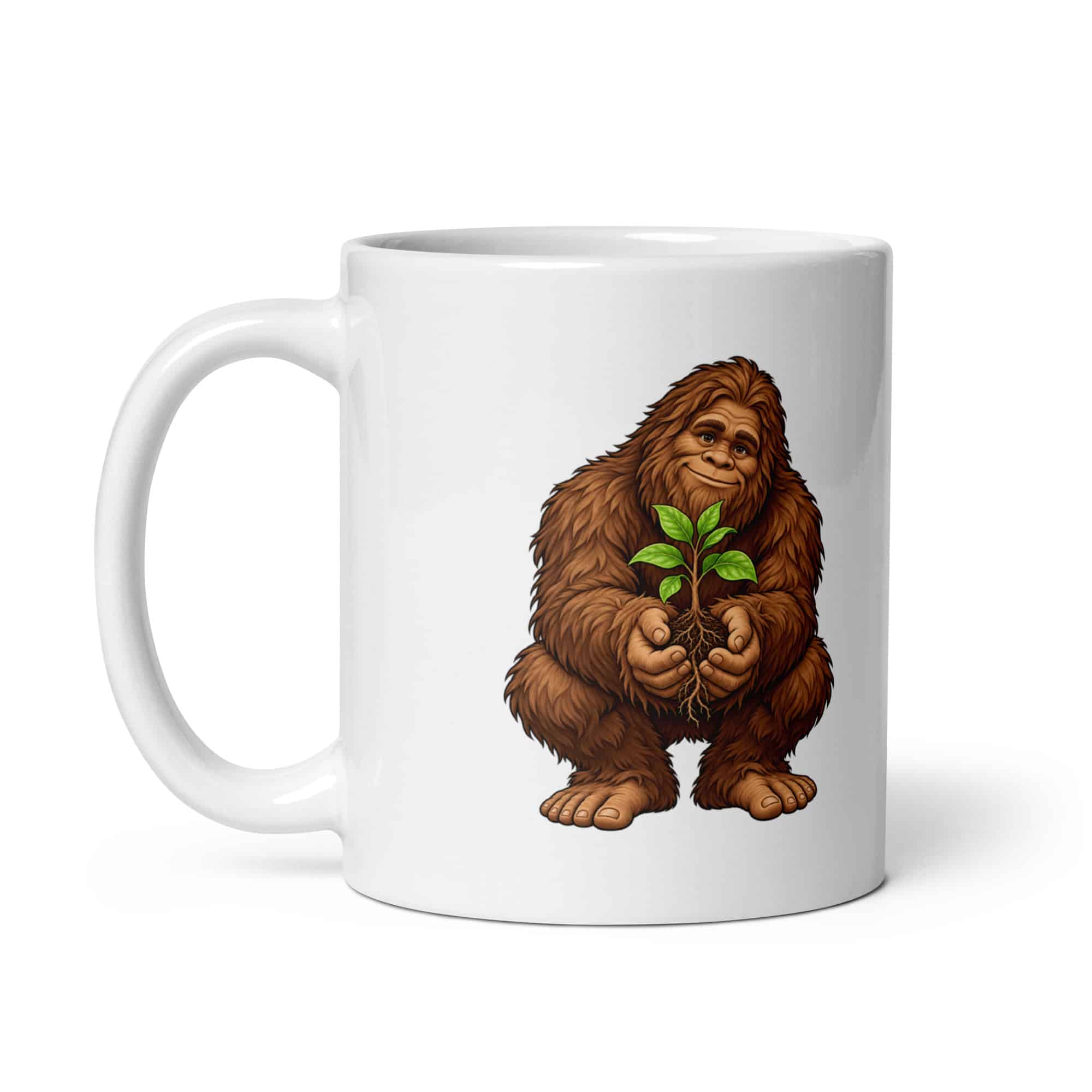 Bigfoot Forest Seedling White Ceramic Coffee Mug