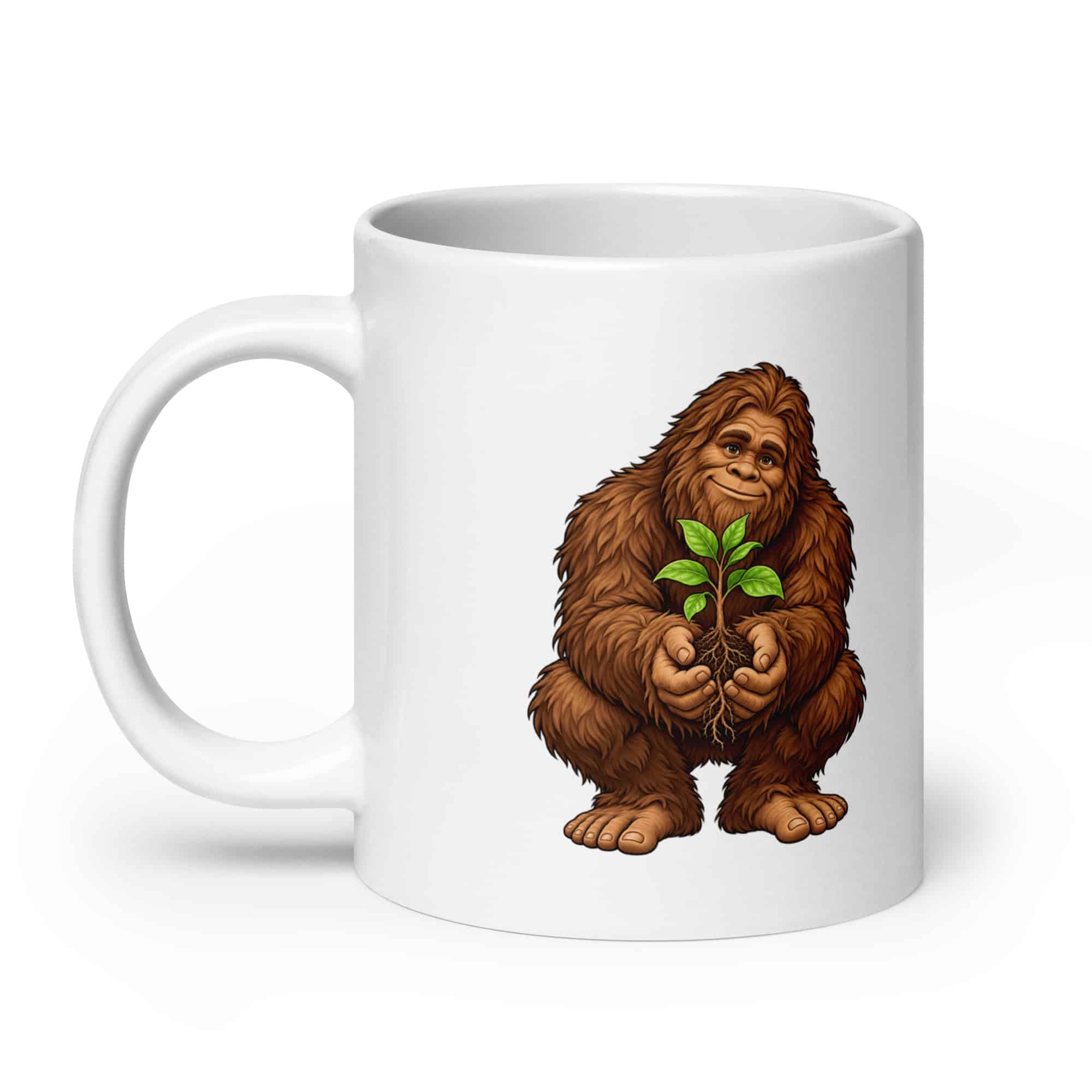 Bigfoot Forest Seedling White Ceramic Coffee Mug
