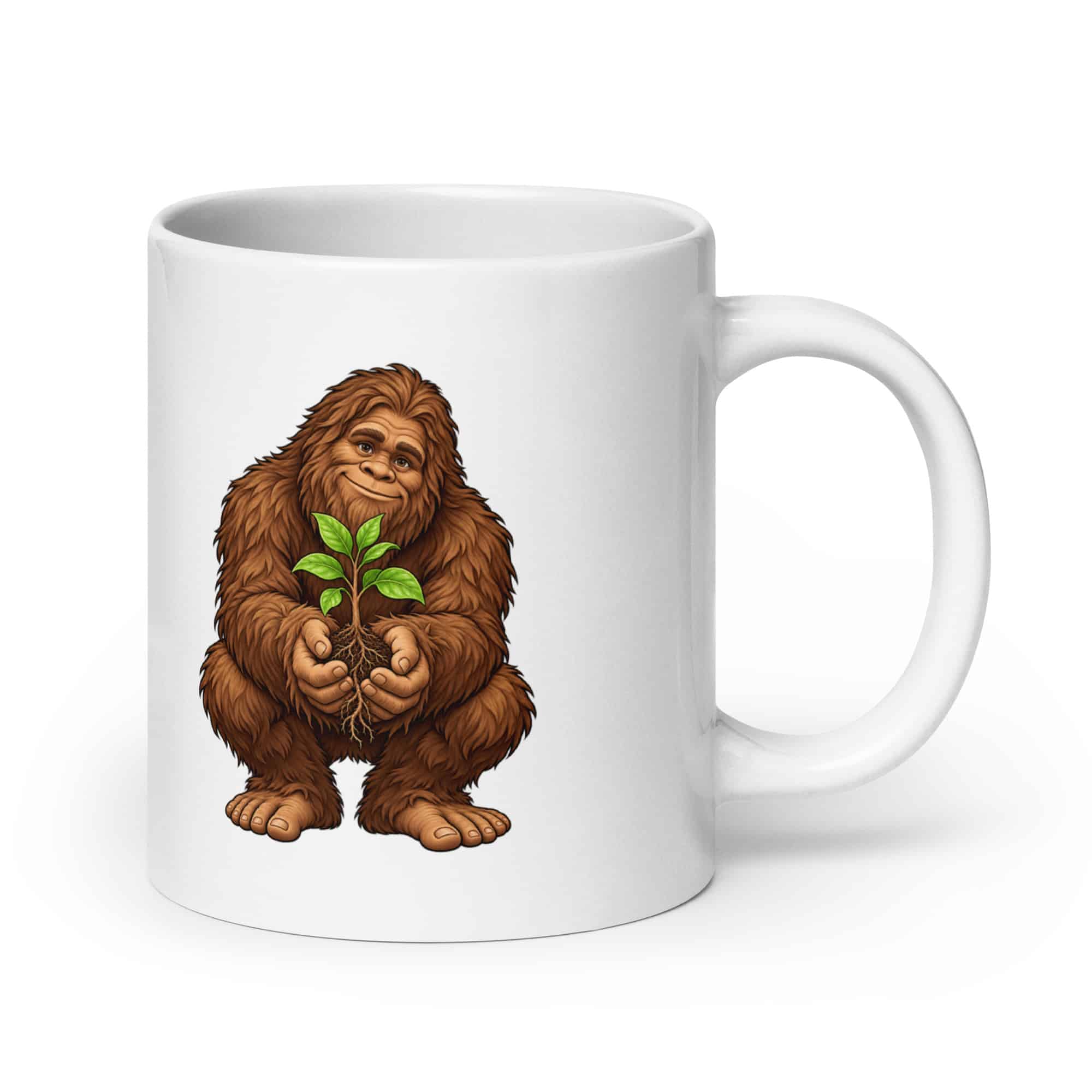 Bigfoot Forest Seedling White Ceramic Coffee Mug