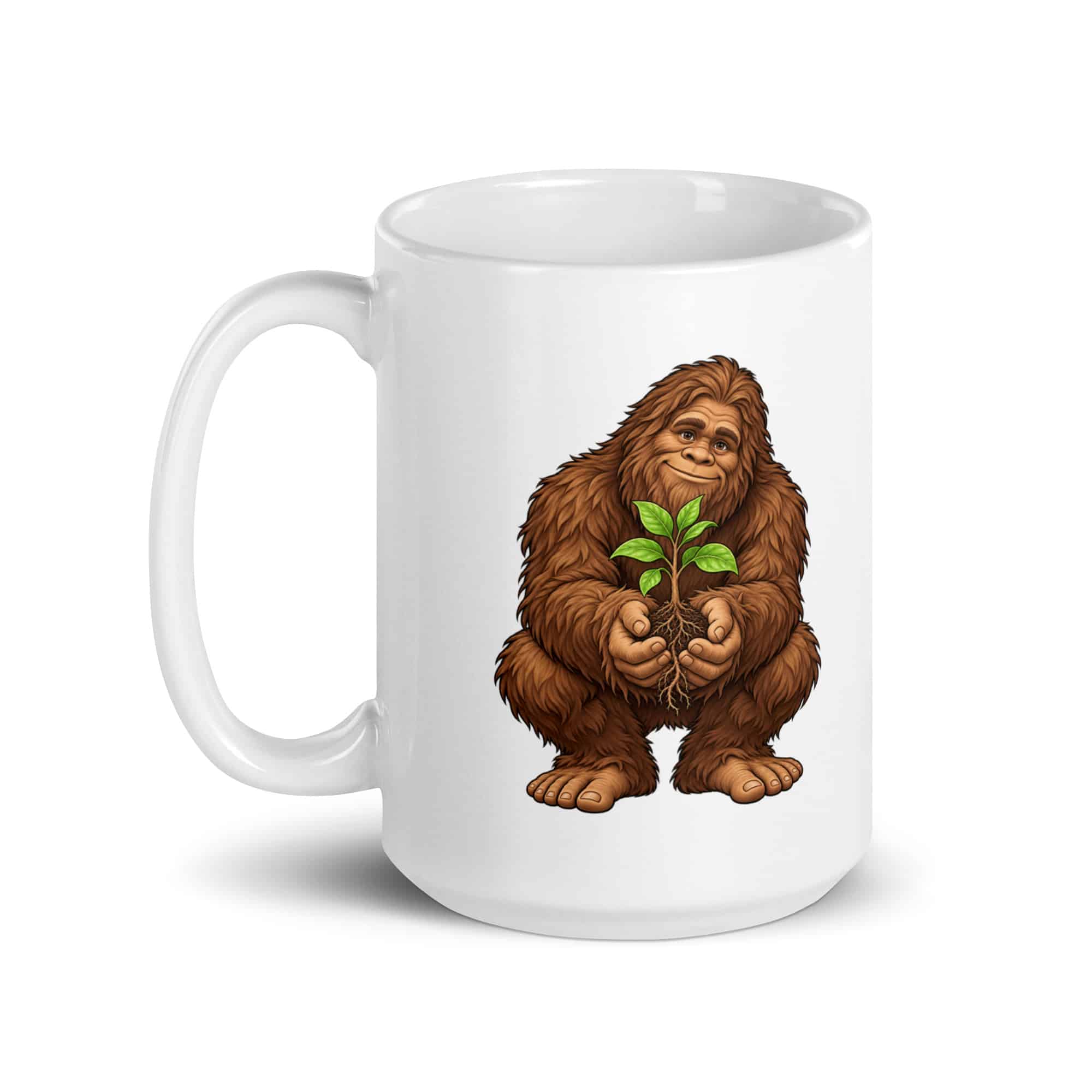 Bigfoot Forest Seedling White Ceramic Coffee Mug