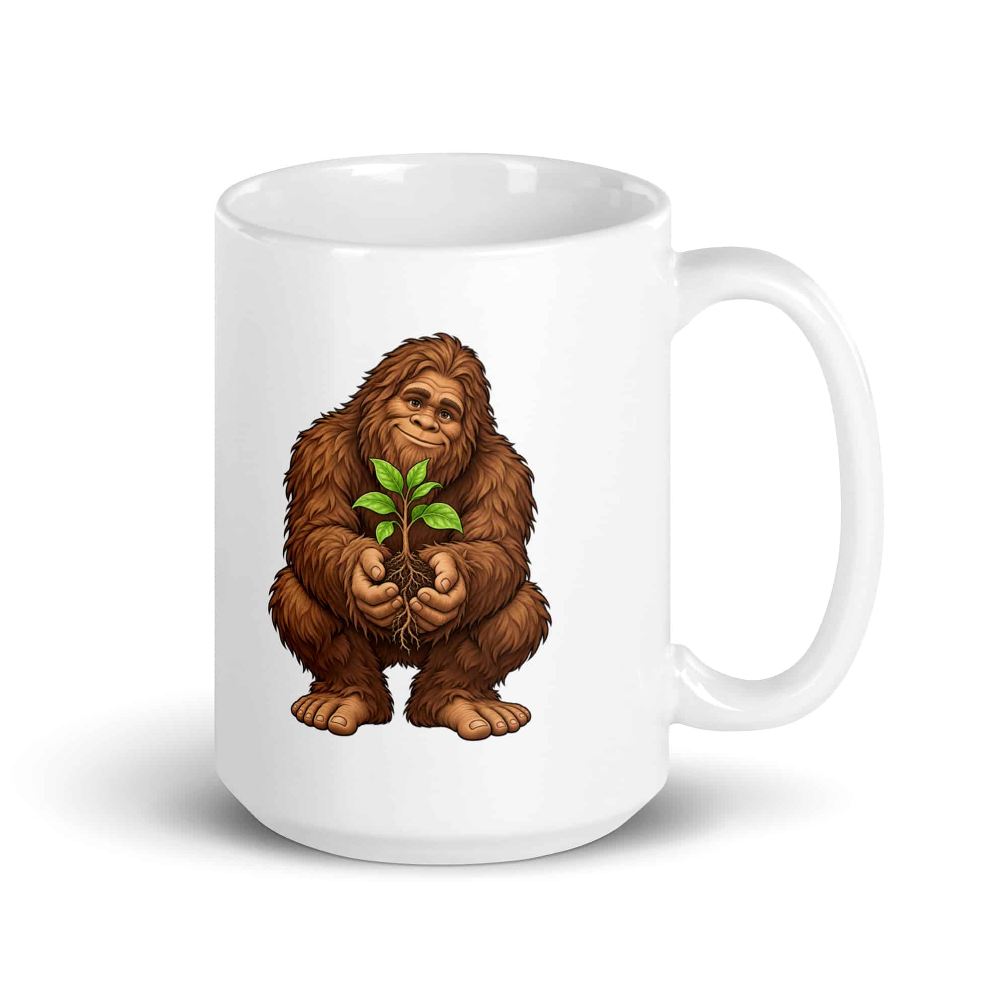 Bigfoot Forest Seedling White Ceramic Coffee Mug