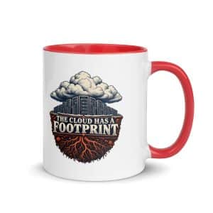 Color Inside Coffee Mug: The cloud has a footprint - 11 oz - Main