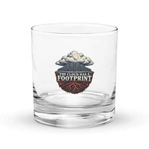 Rocks Glass: The cloud has a footprint - 10.5 oz - Main