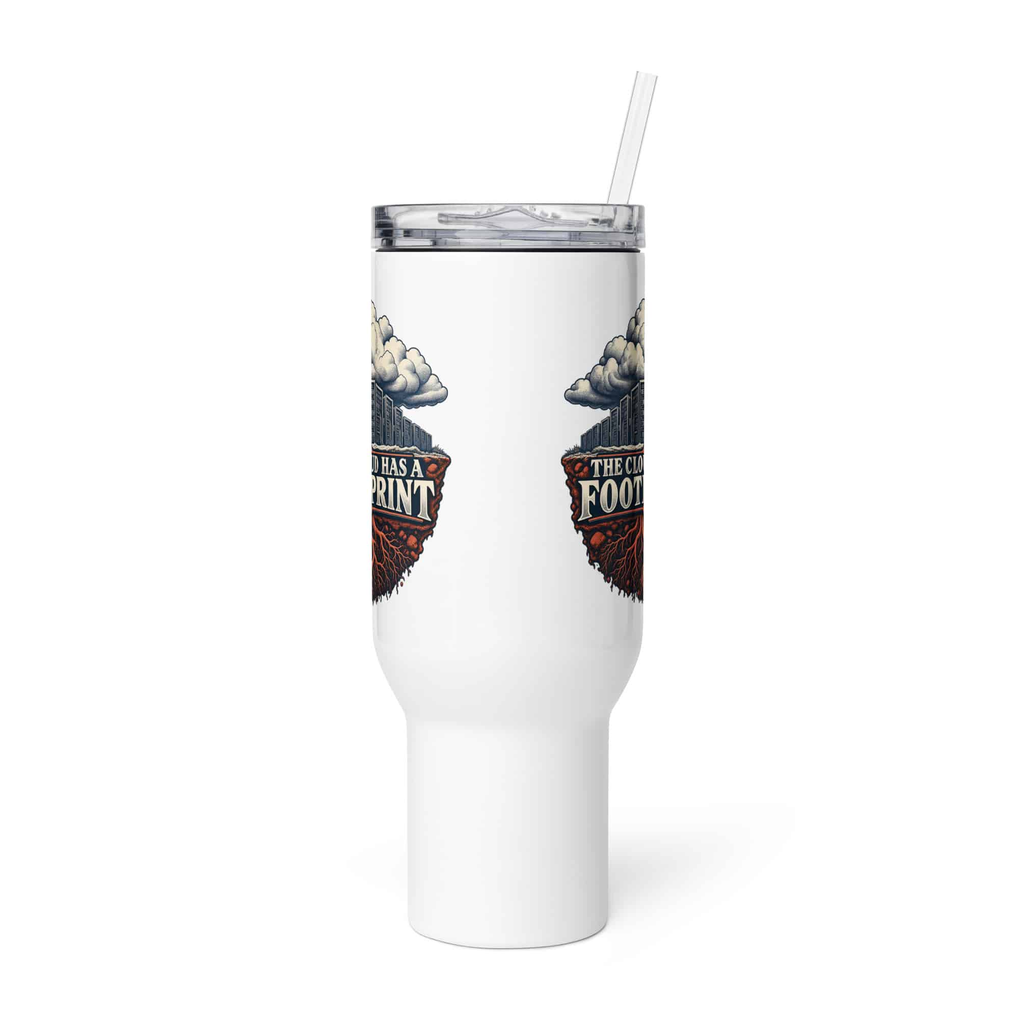 Travel Mug: The cloud has a footprint