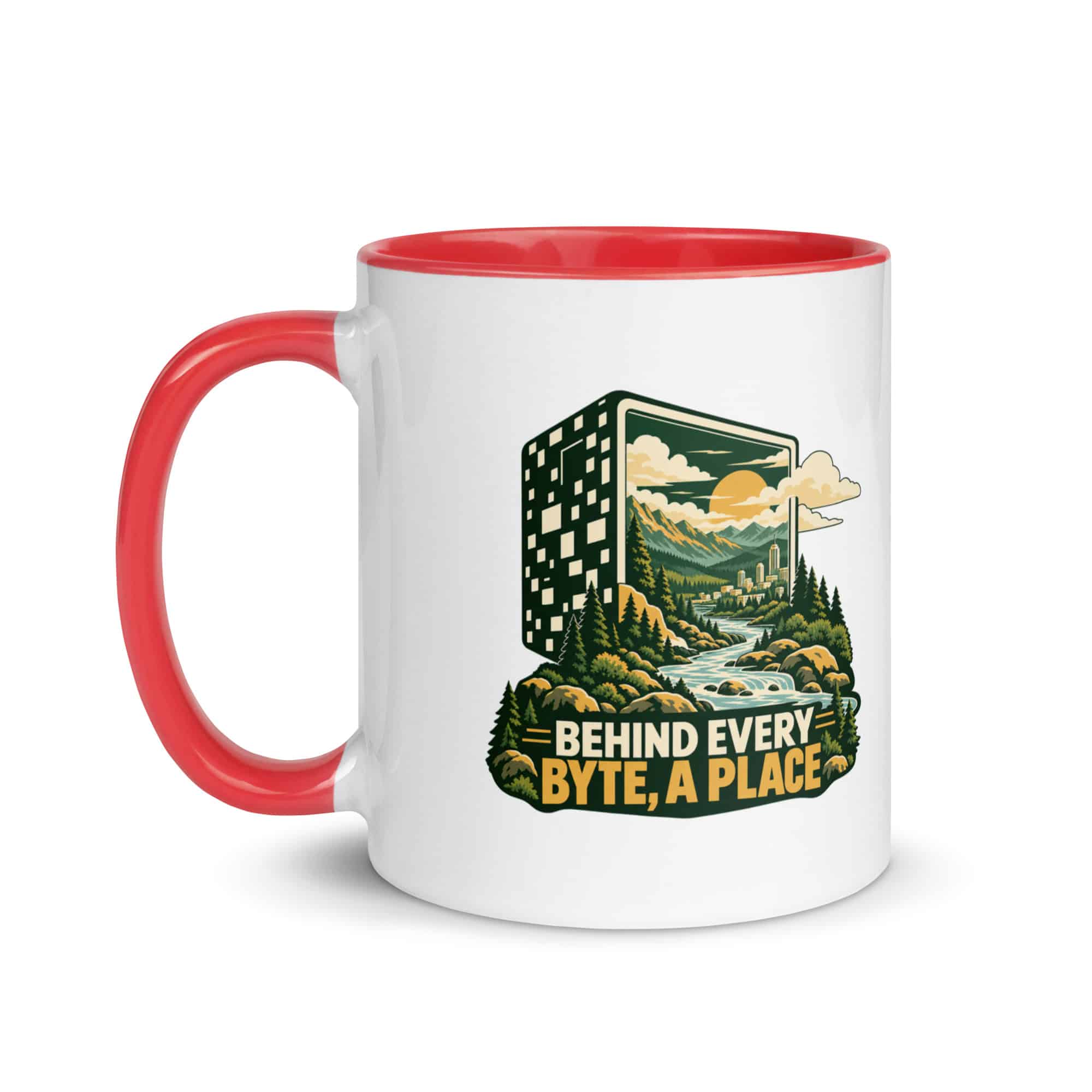 Color Inside Coffee Mug: Behind every byte, a place