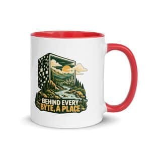Color Inside Coffee Mug: Behind every byte, a place - 11 oz - Main