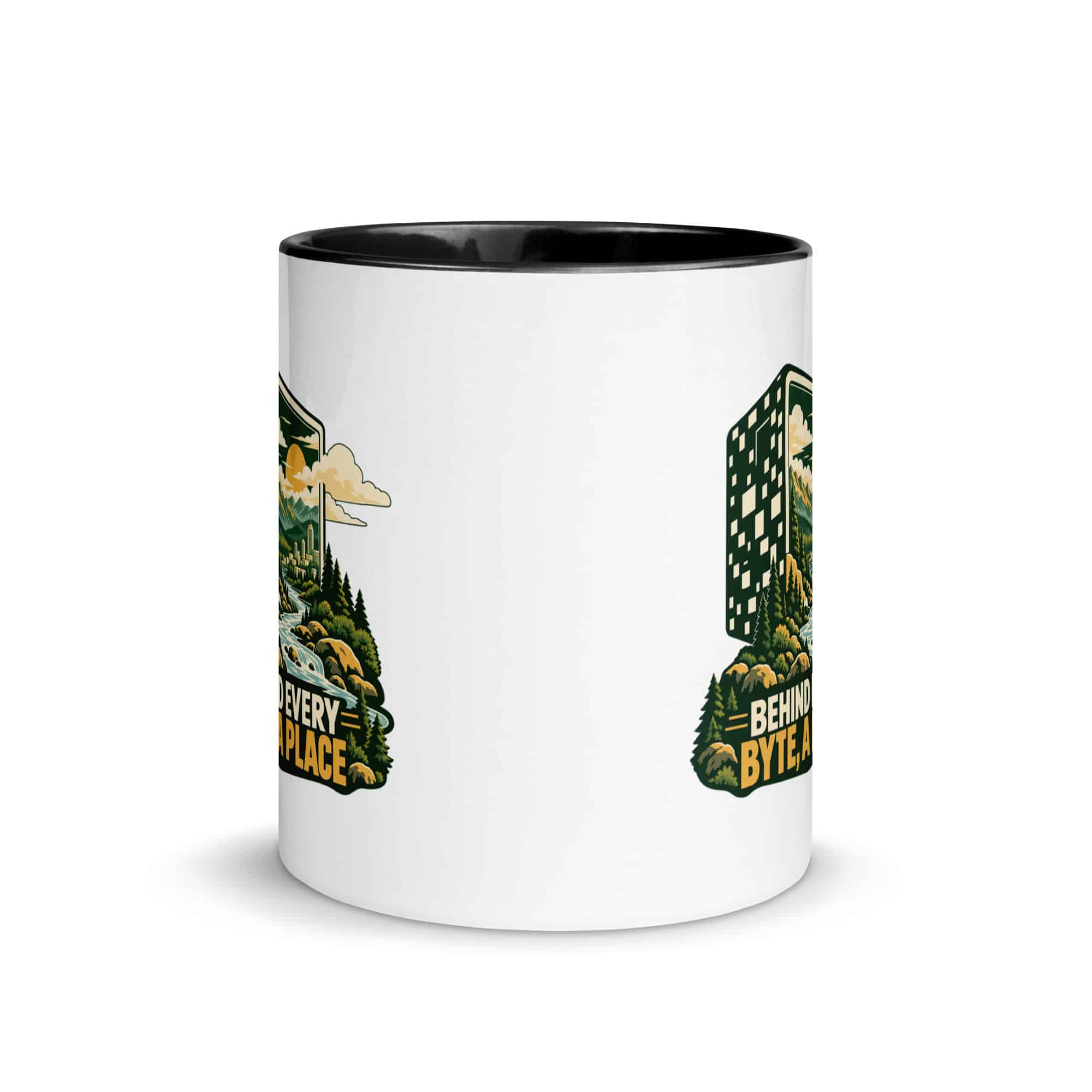 Color Inside Coffee Mug: Behind every byte, a place