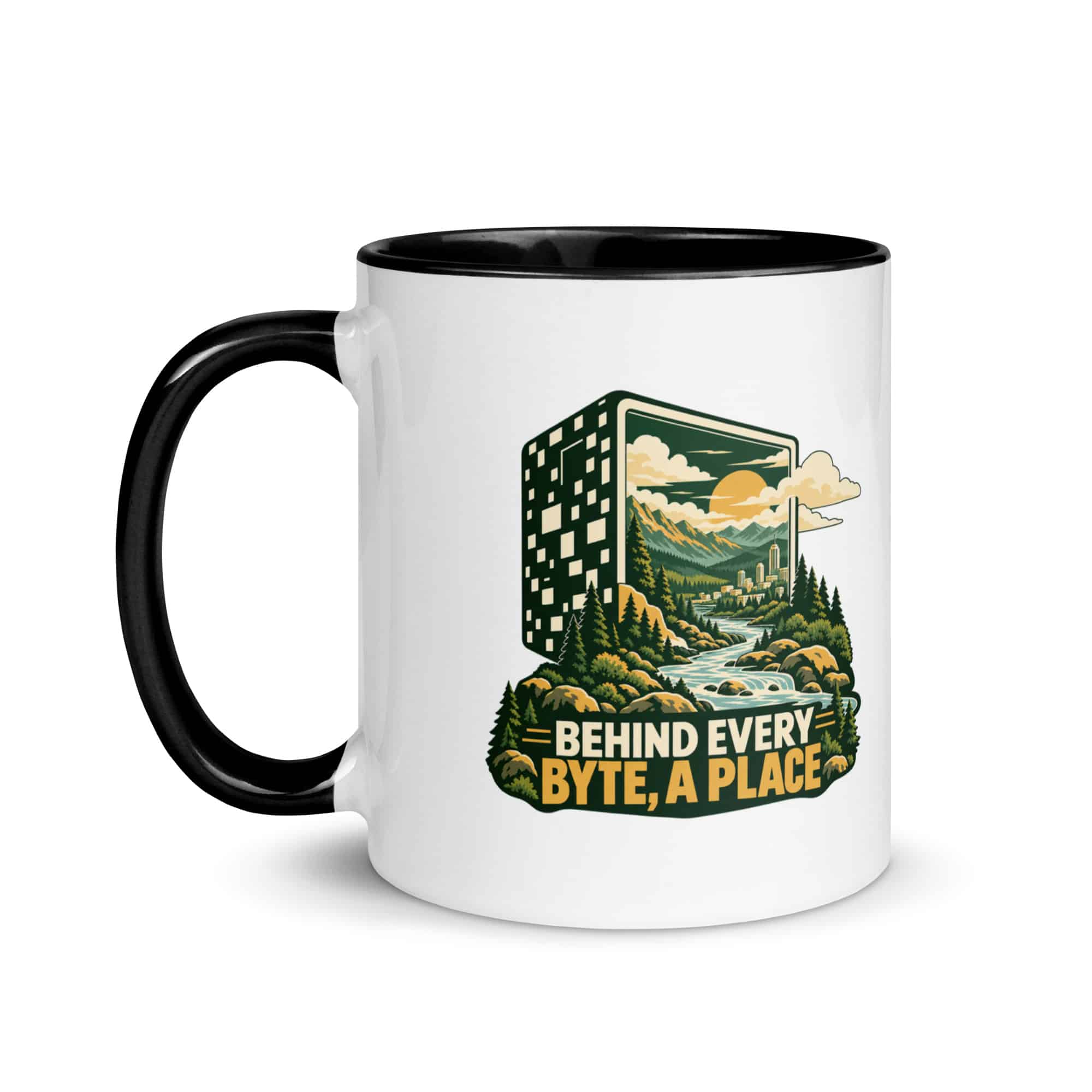 Color Inside Coffee Mug: Behind every byte, a place