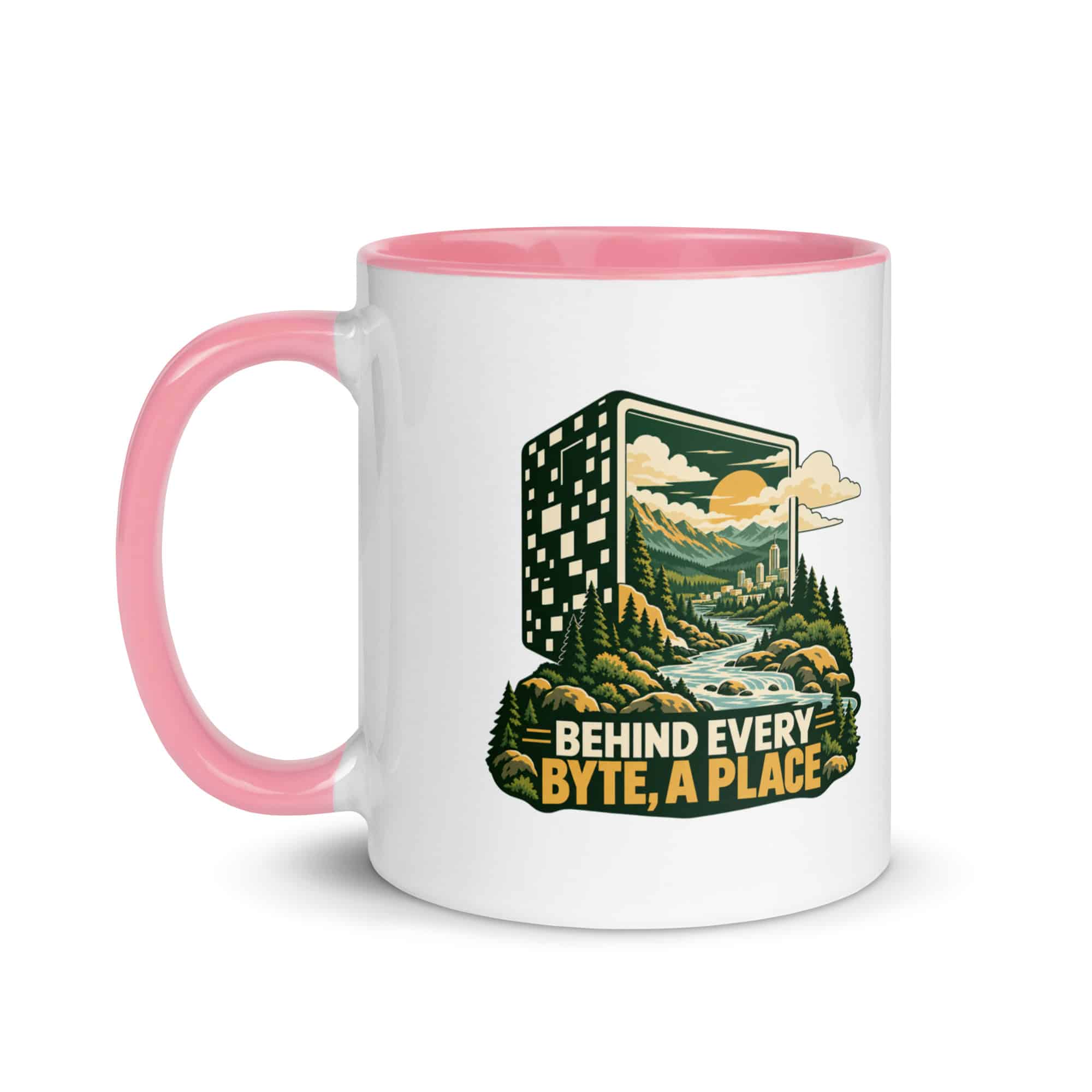 Color Inside Coffee Mug: Behind every byte, a place