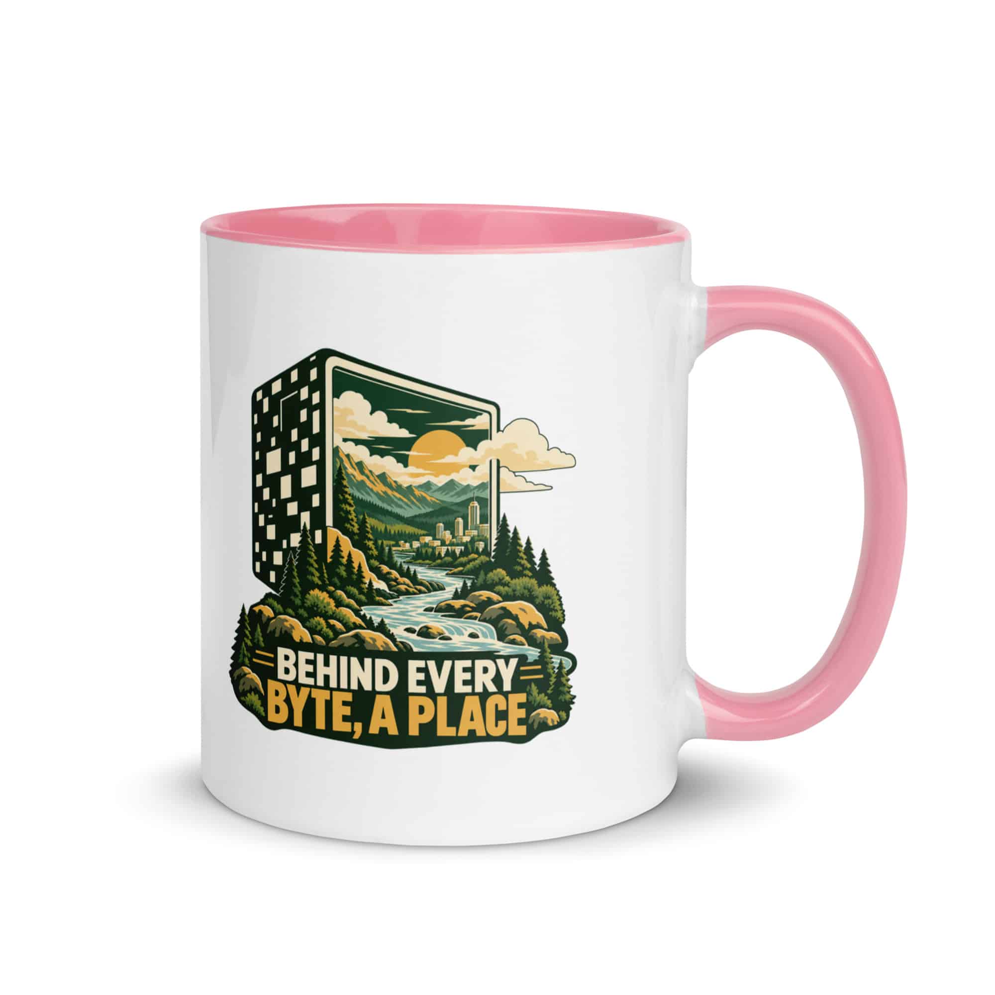 Color Inside Coffee Mug: Behind every byte, a place