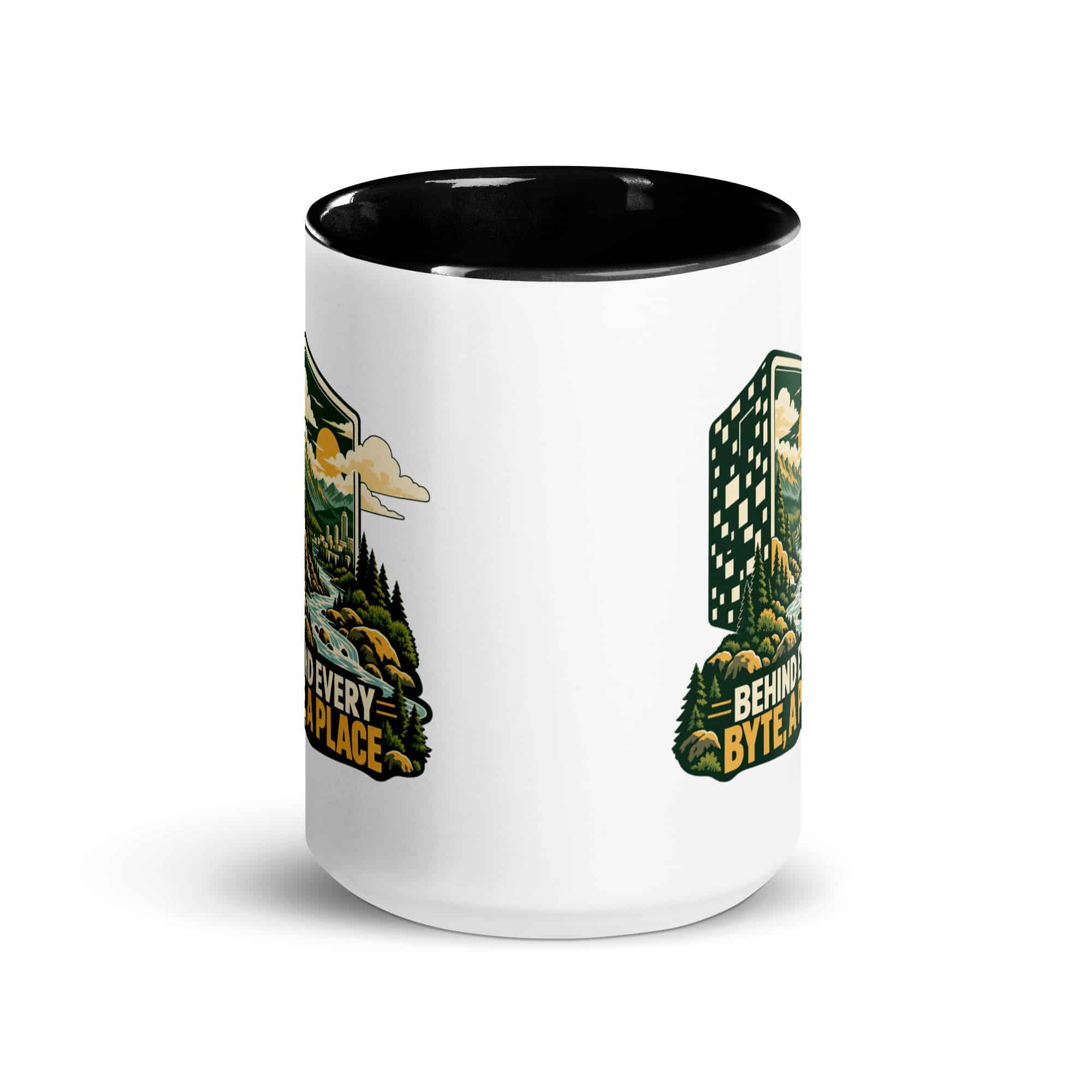 Color Inside Coffee Mug: Behind every byte, a place