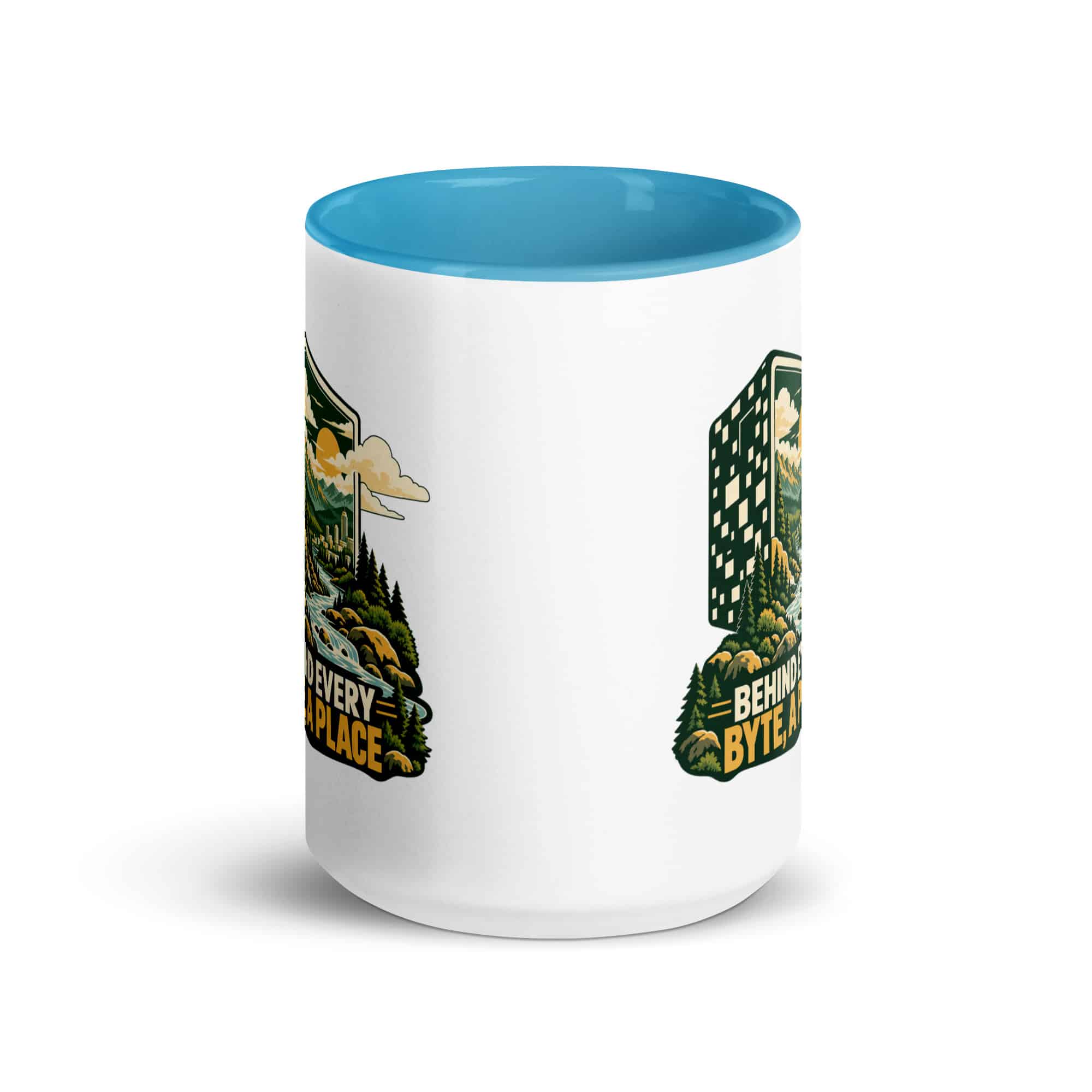Color Inside Coffee Mug: Behind every byte, a place