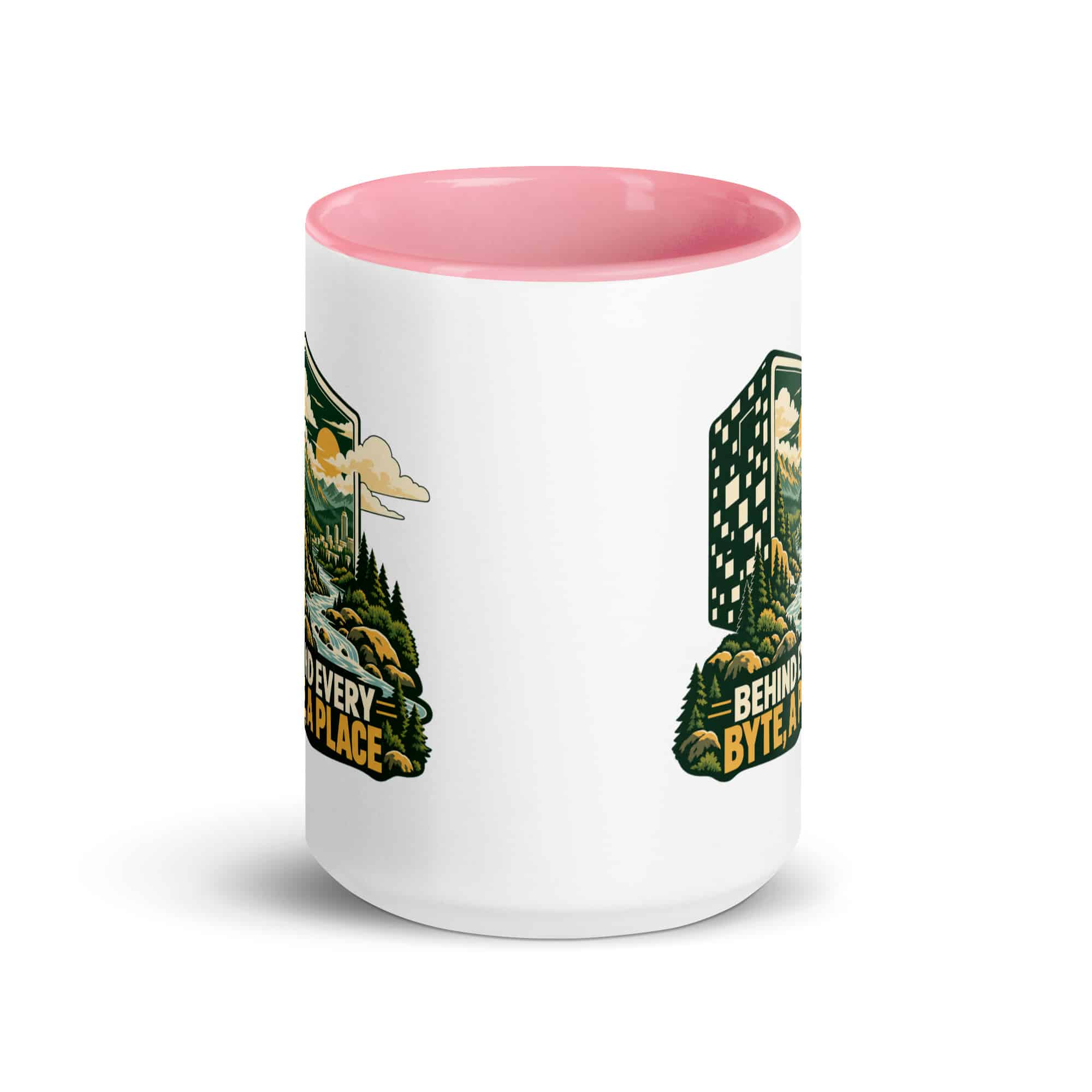 Color Inside Coffee Mug: Behind every byte, a place