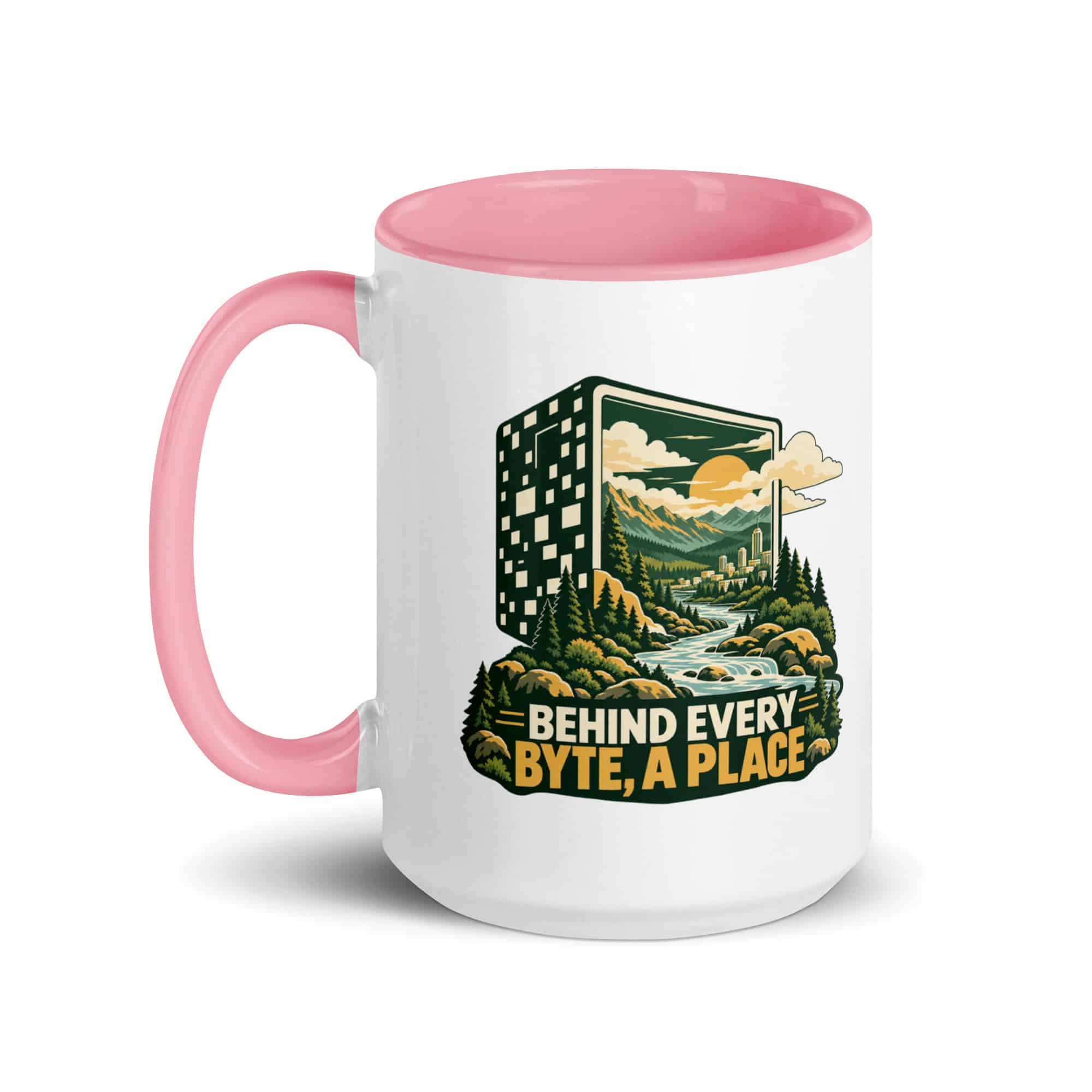 Color Inside Coffee Mug: Behind every byte, a place