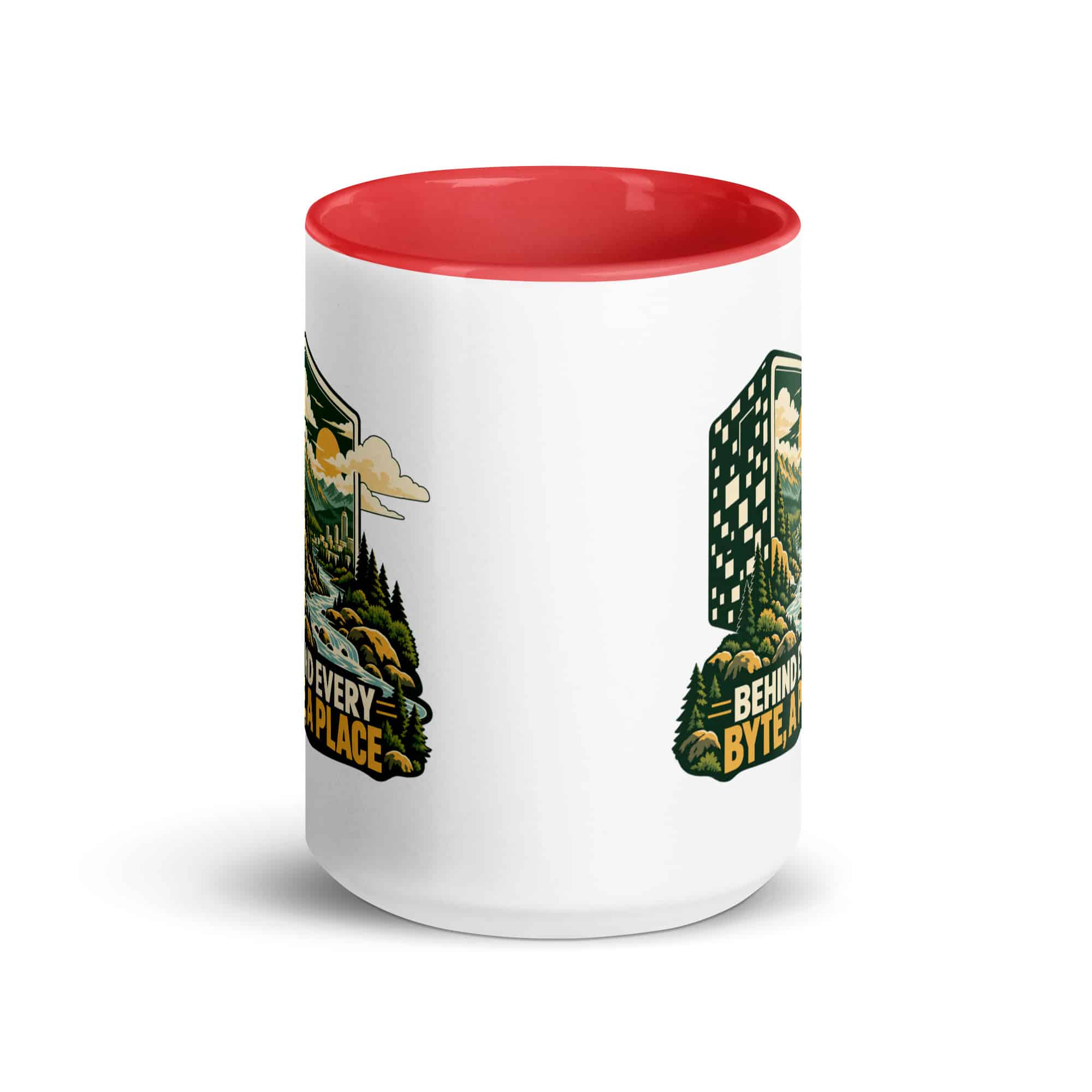 Color Inside Coffee Mug: Behind every byte, a place