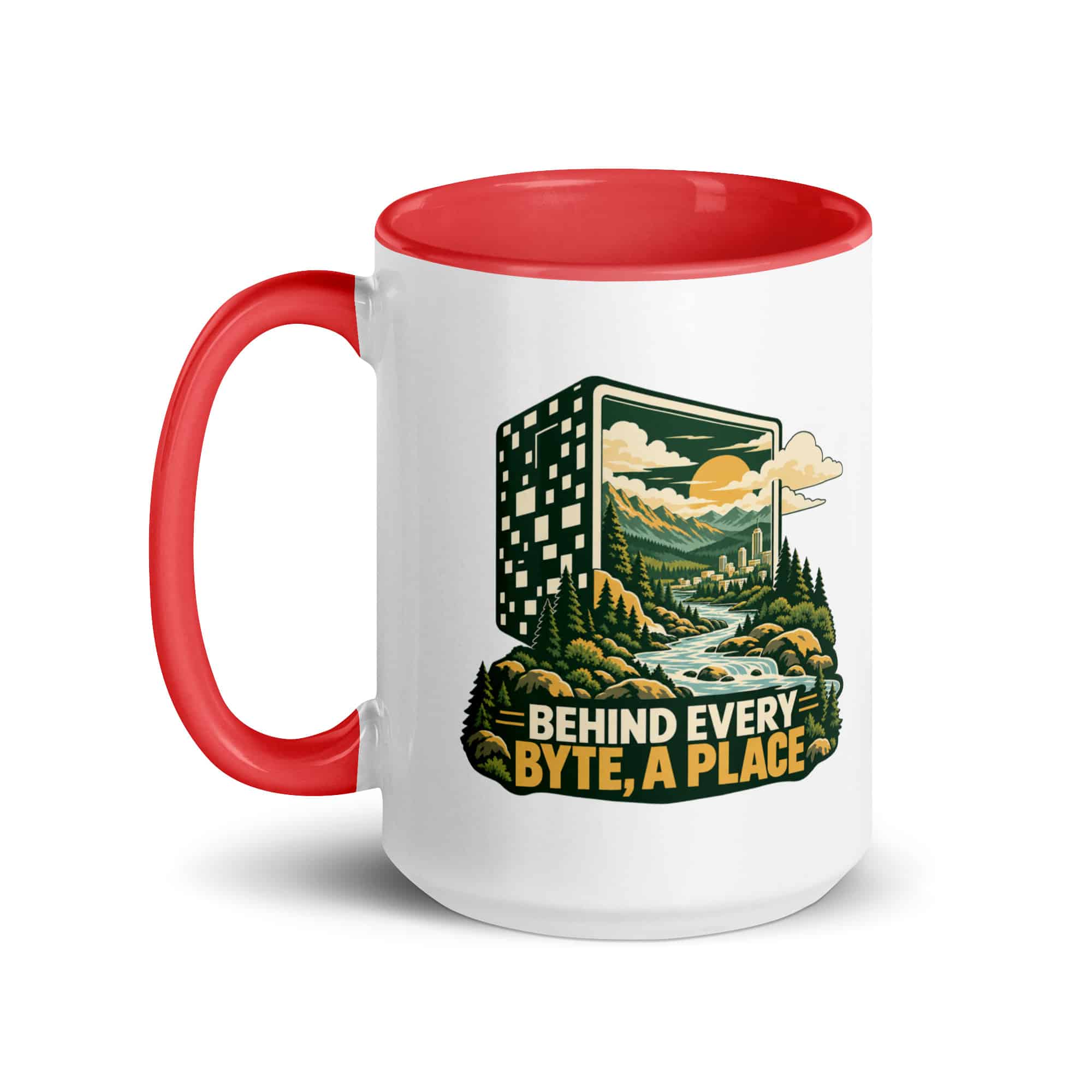 Color Inside Coffee Mug: Behind every byte, a place