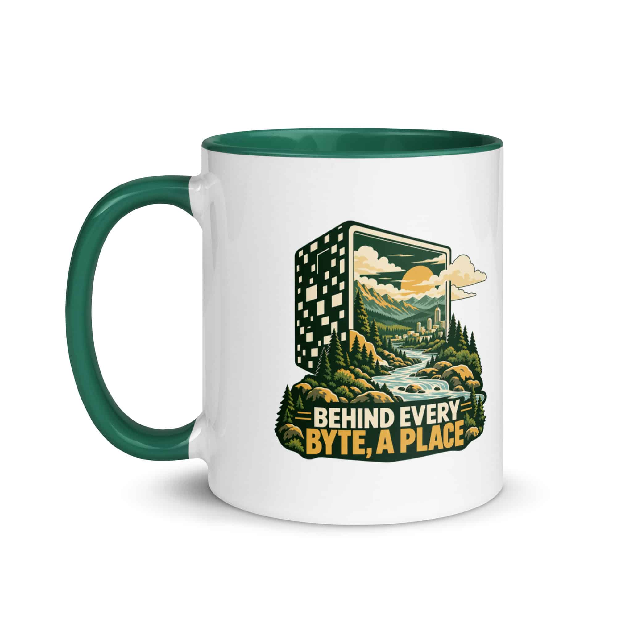Color Inside Coffee Mug: Behind every byte, a place