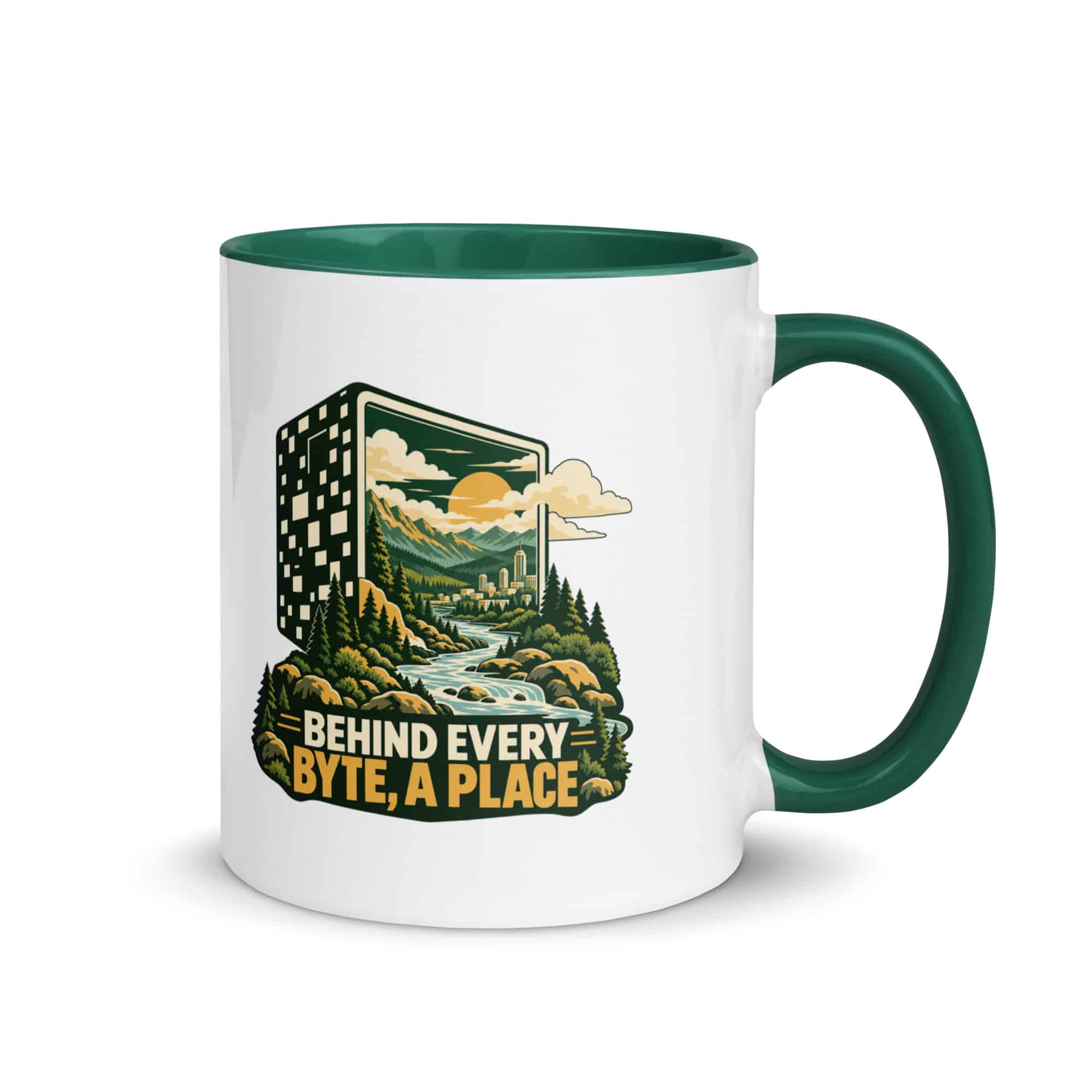 Color Inside Coffee Mug: Behind every byte, a place