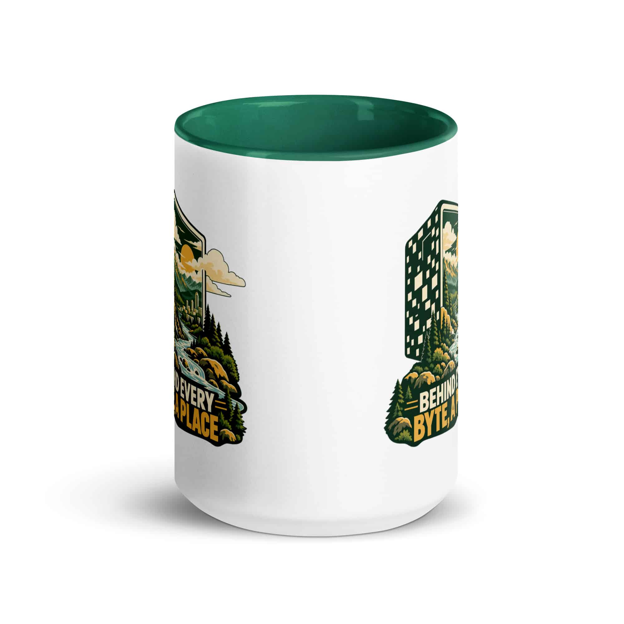 Color Inside Coffee Mug: Behind every byte, a place
