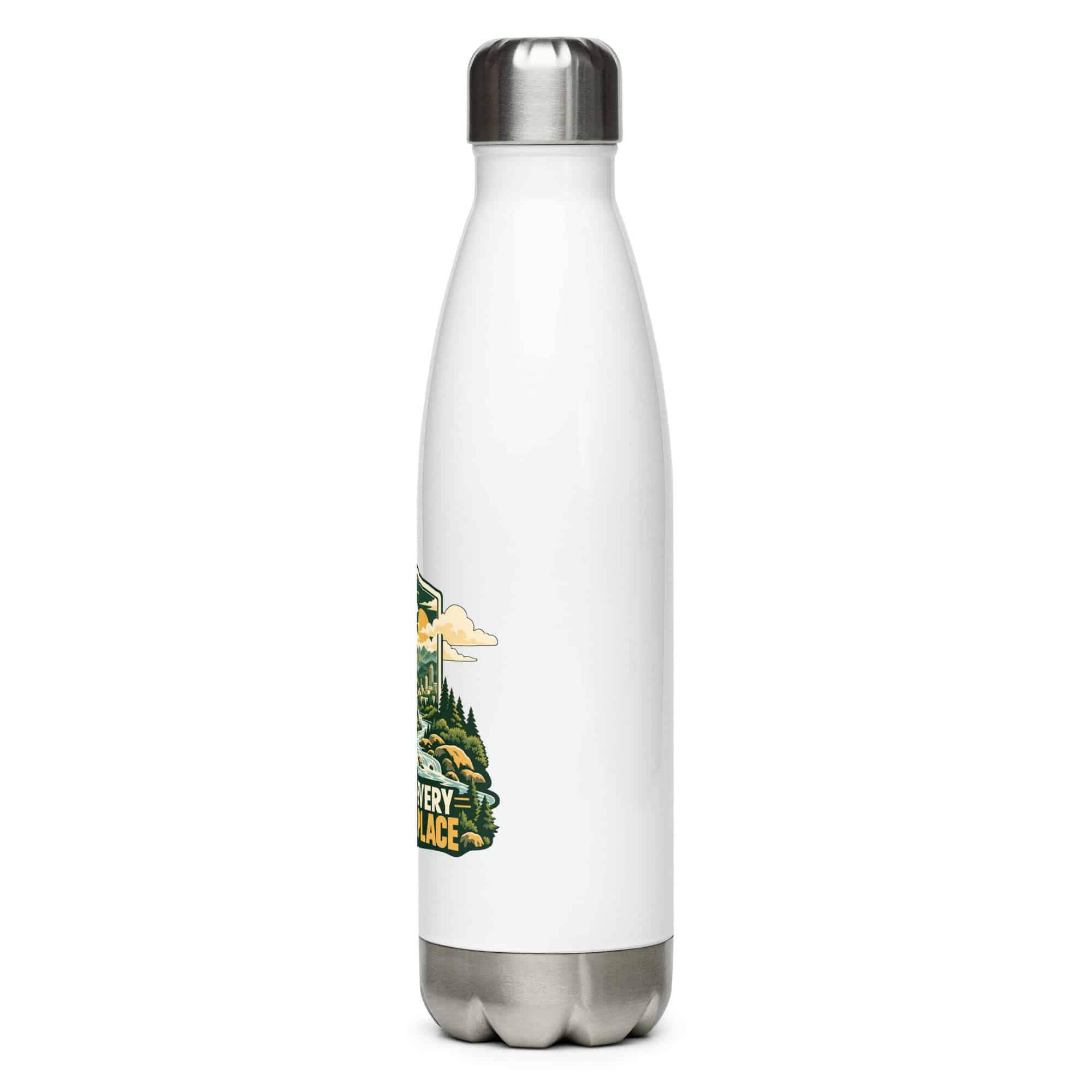 Stainless Steel Water Bottle: Behind every byte, a place