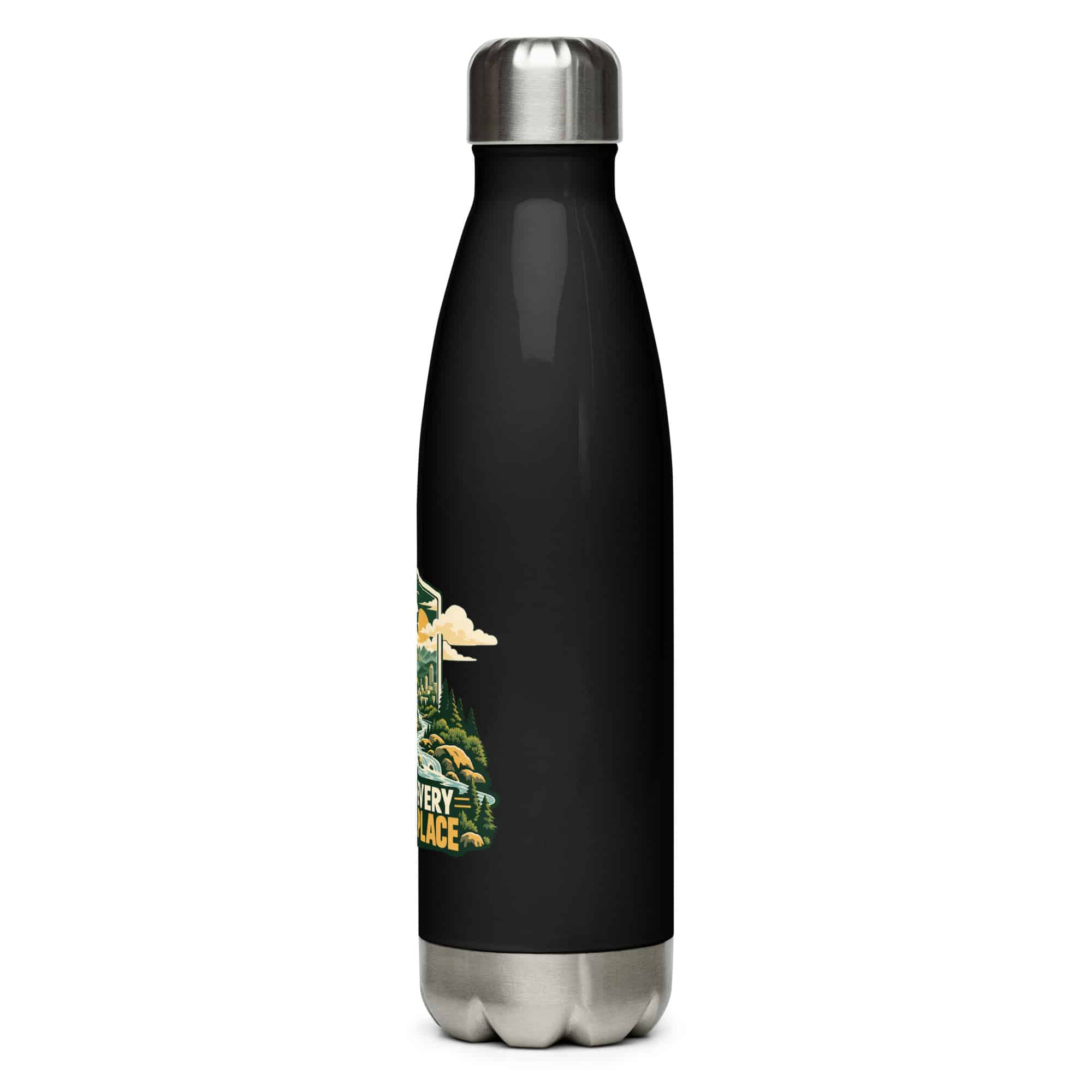 Stainless Steel Water Bottle: Behind every byte, a place