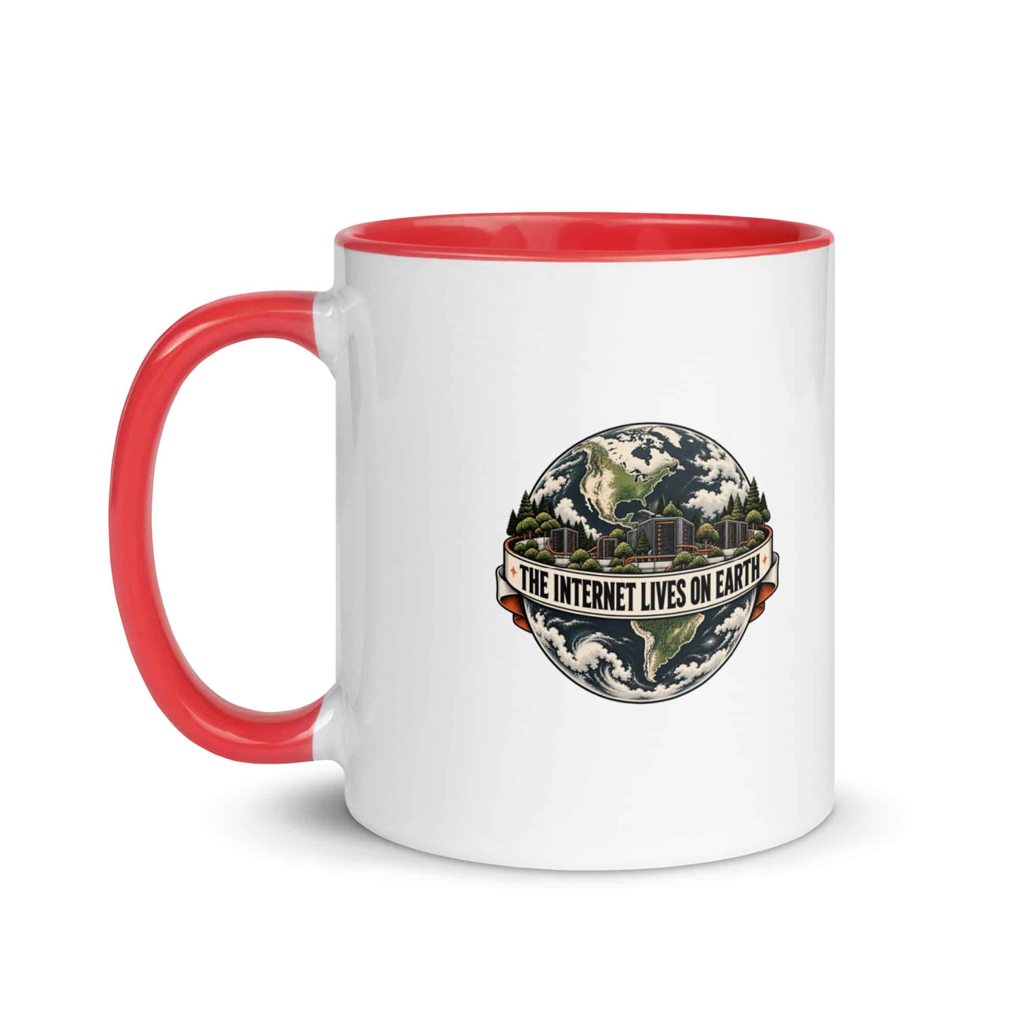 Color Inside Coffee Mug: The internet lives on Earth