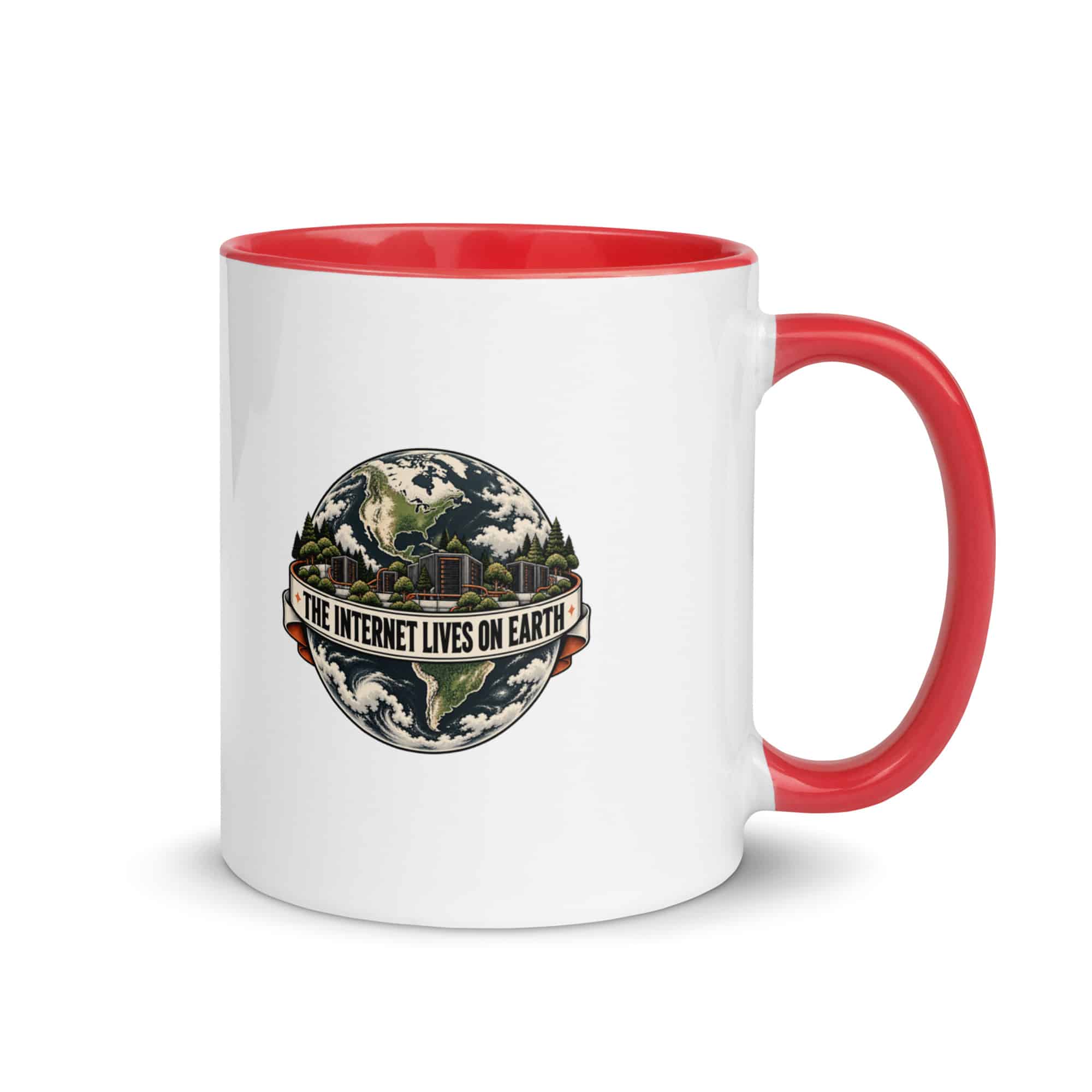 Color Inside Coffee Mug: The internet lives on Earth