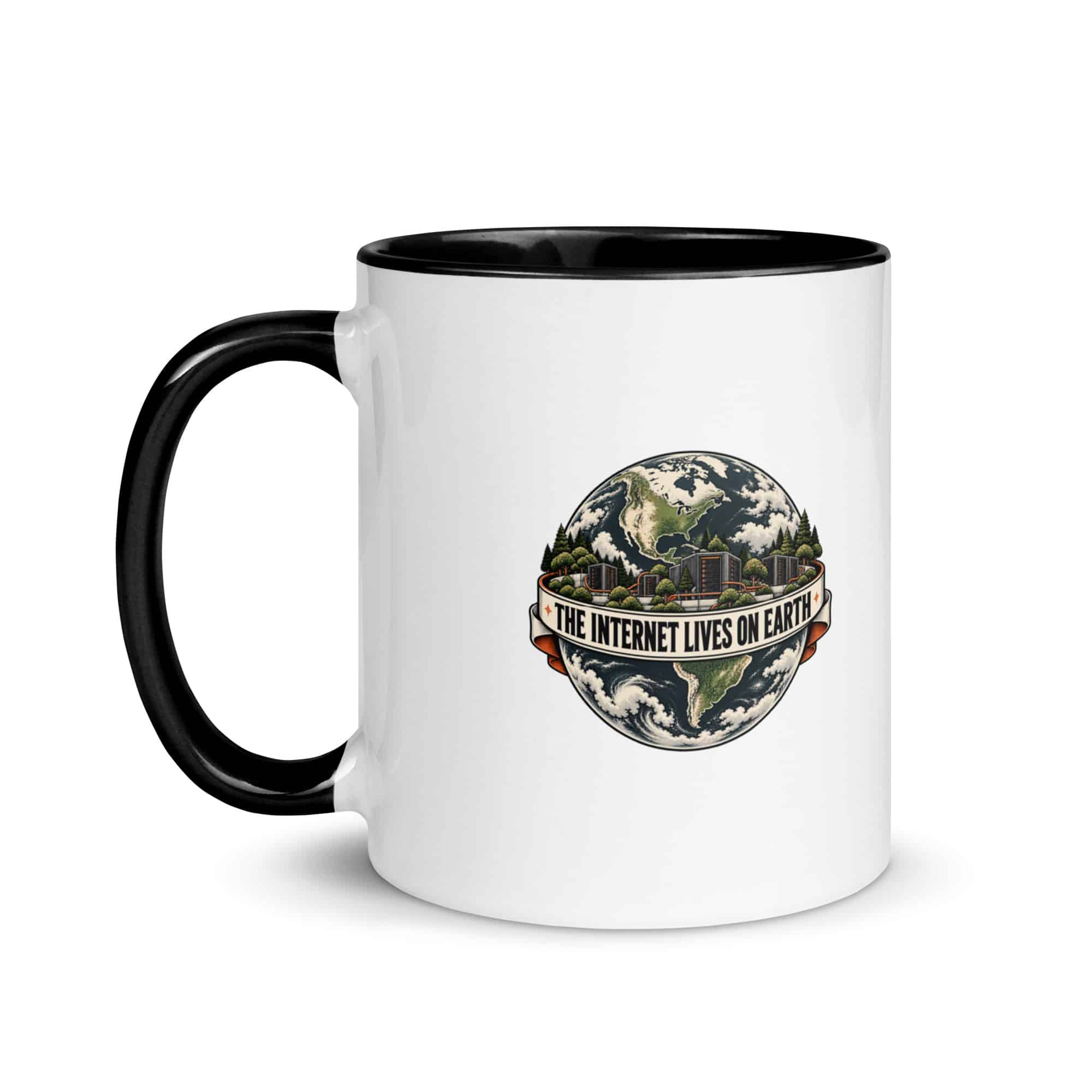 Color Inside Coffee Mug: The internet lives on Earth