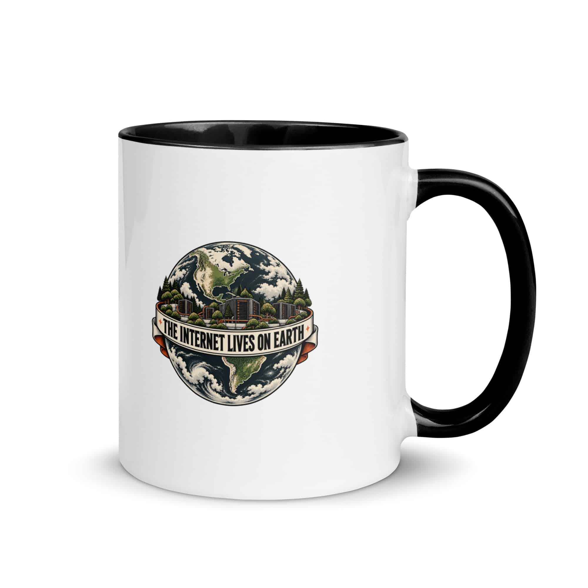 Color Inside Coffee Mug: The internet lives on Earth
