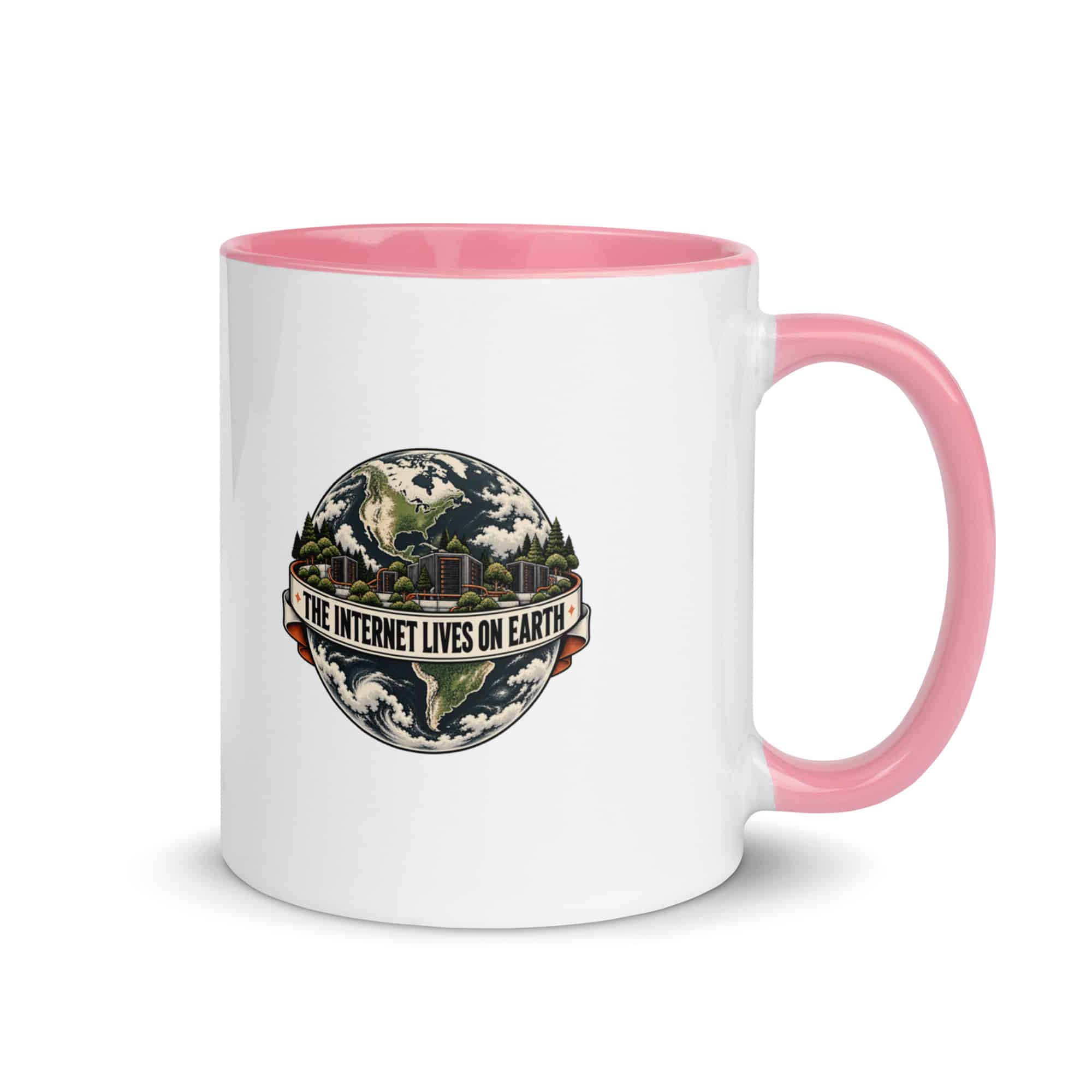 Color Inside Coffee Mug: The internet lives on Earth