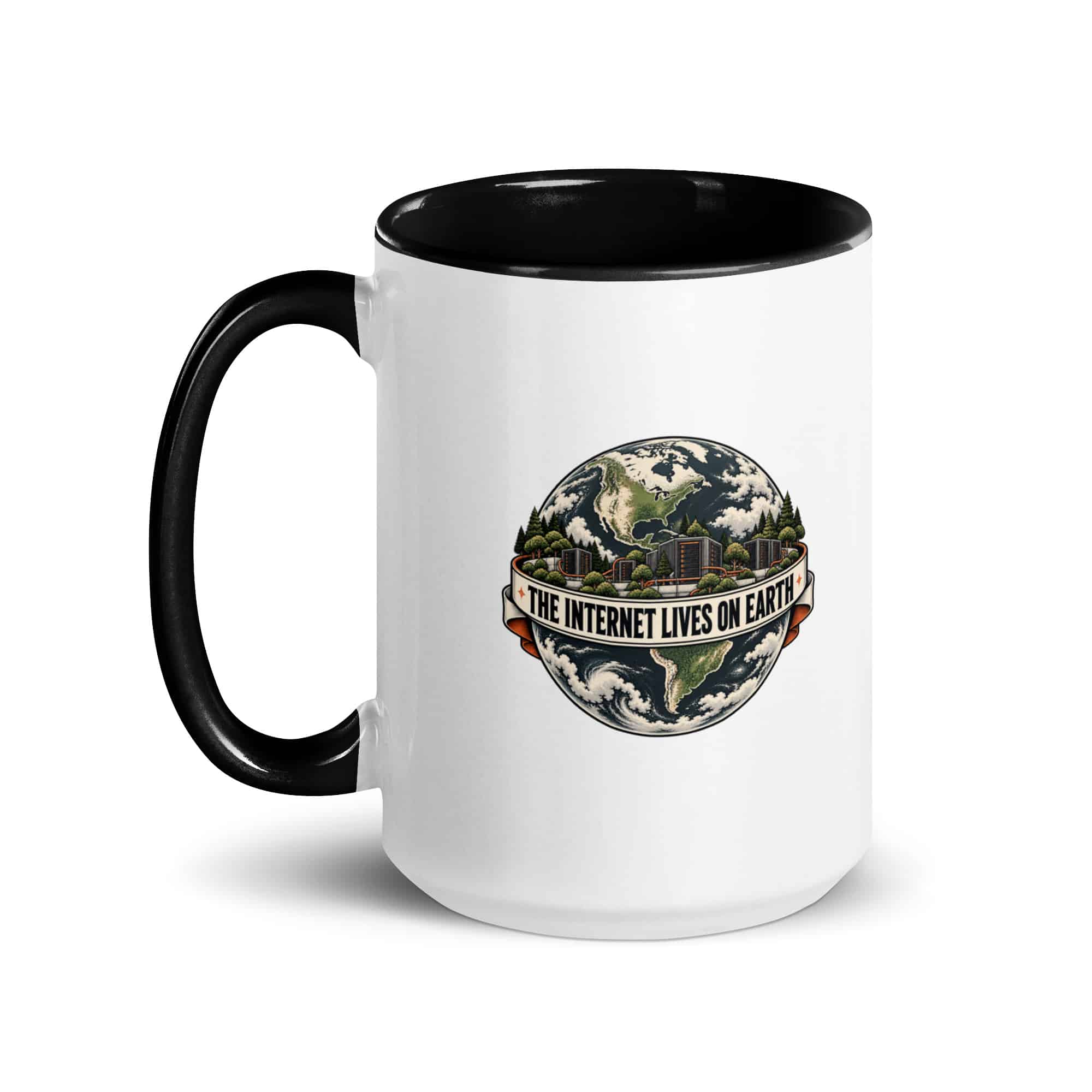Color Inside Coffee Mug: The internet lives on Earth