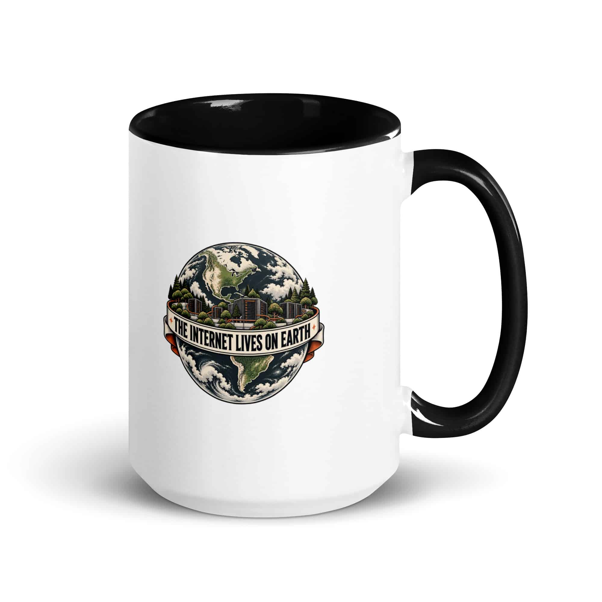 Color Inside Coffee Mug: The internet lives on Earth