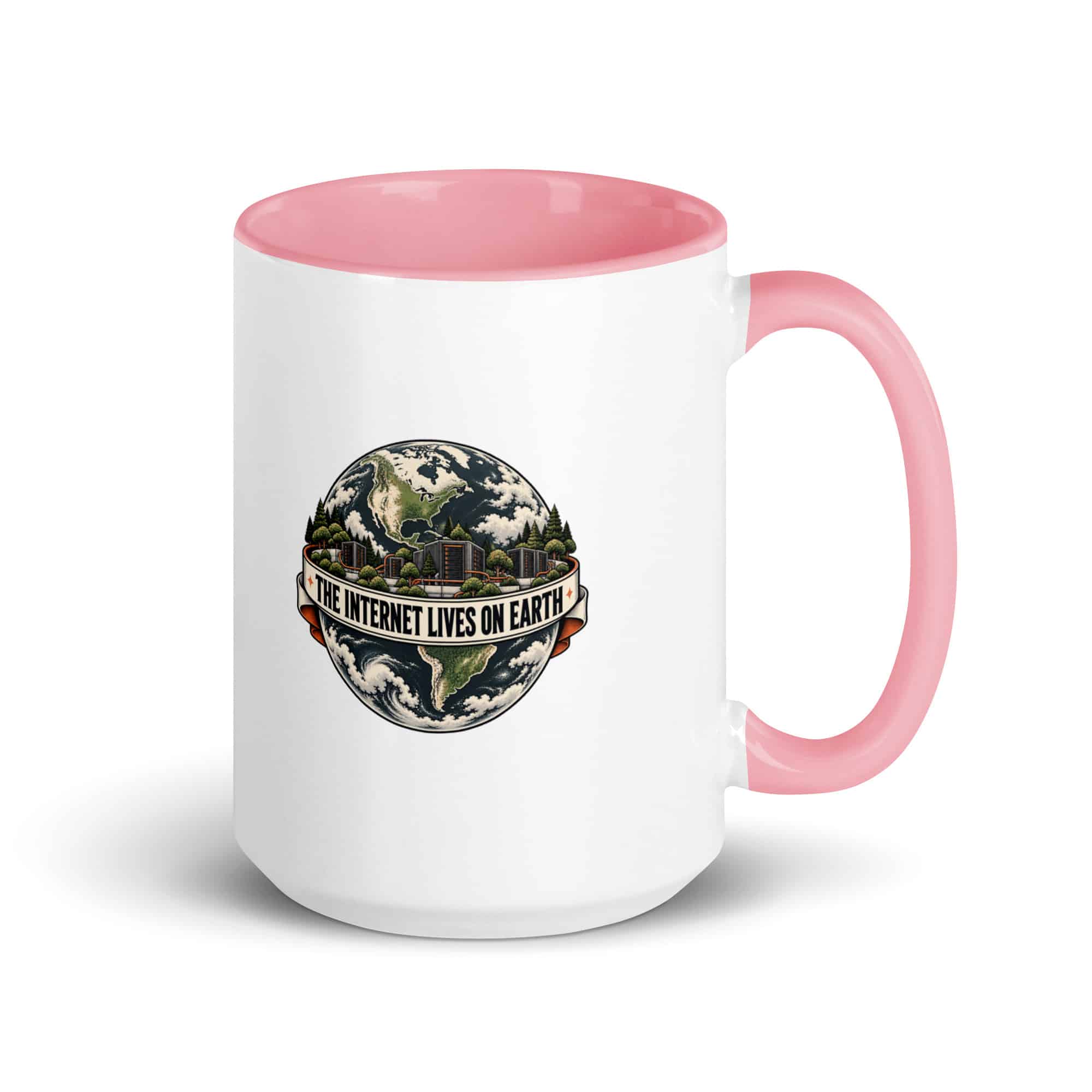 Color Inside Coffee Mug: The internet lives on Earth