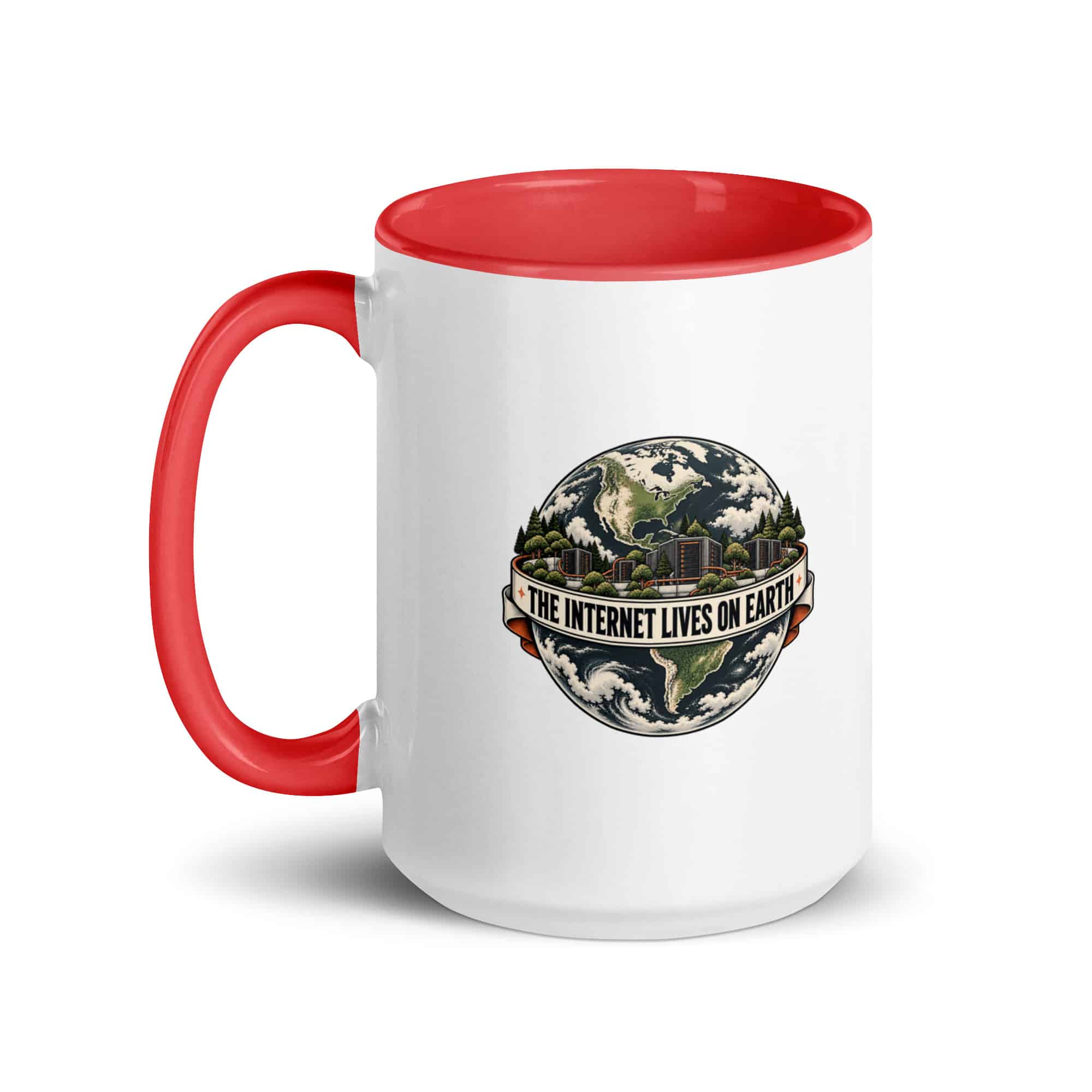 Color Inside Coffee Mug: The internet lives on Earth
