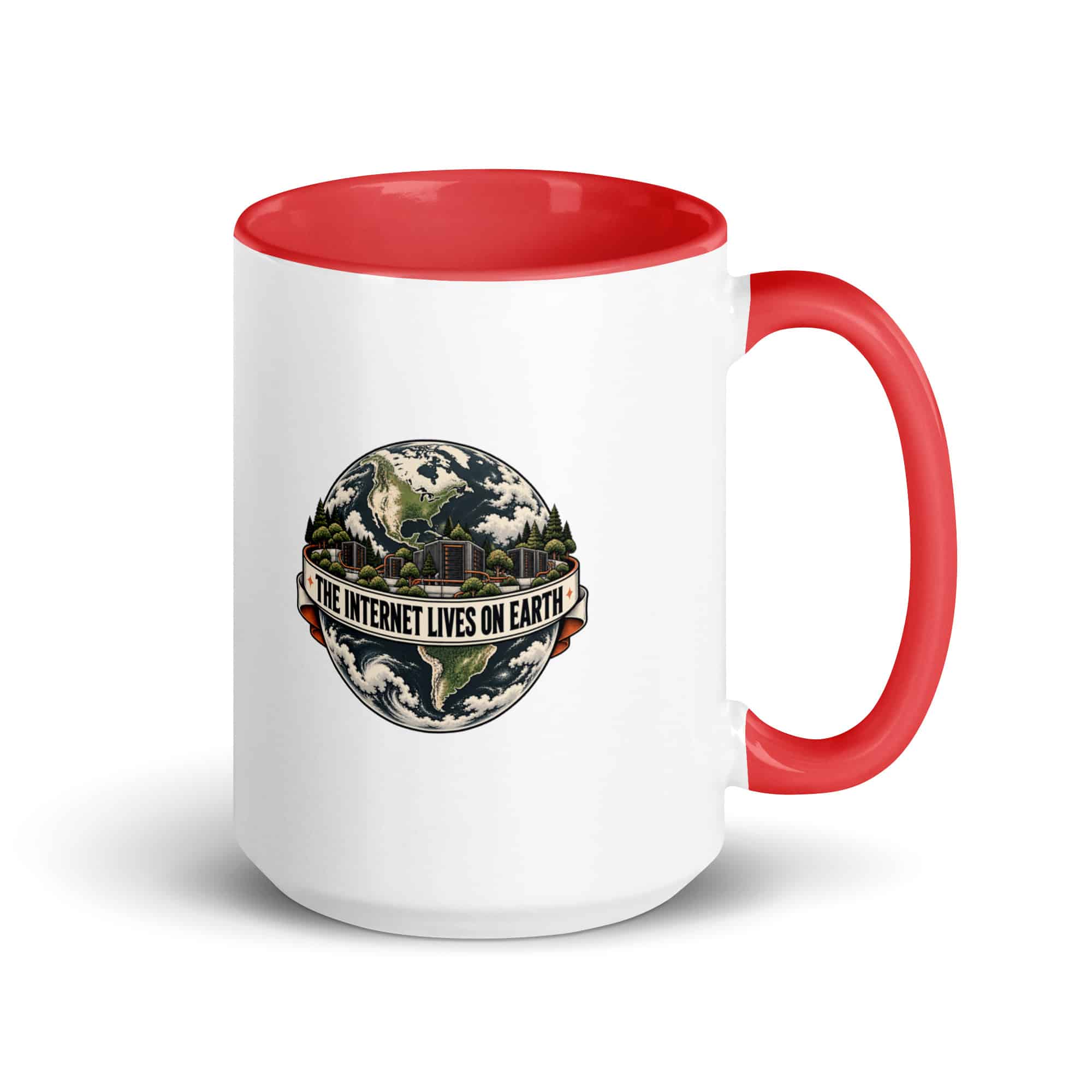 Color Inside Coffee Mug: The internet lives on Earth
