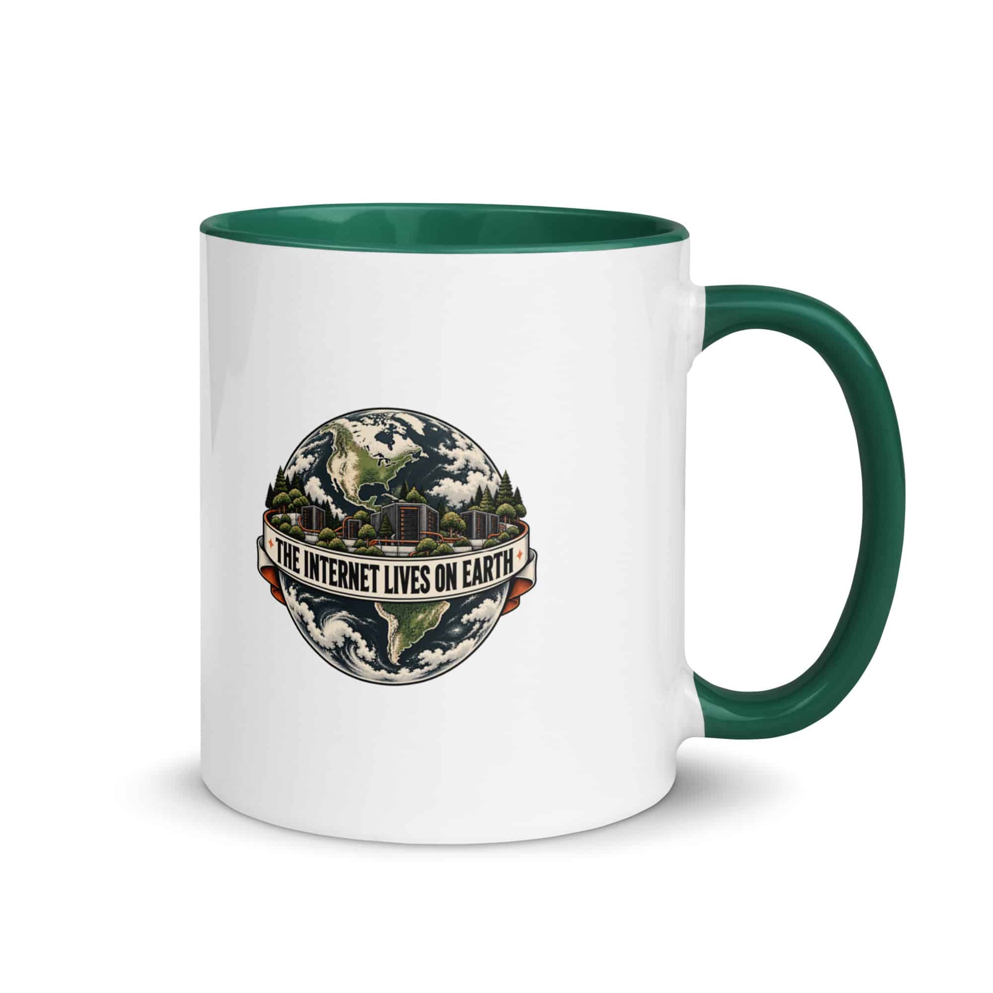 Color Inside Coffee Mug: The internet lives on Earth