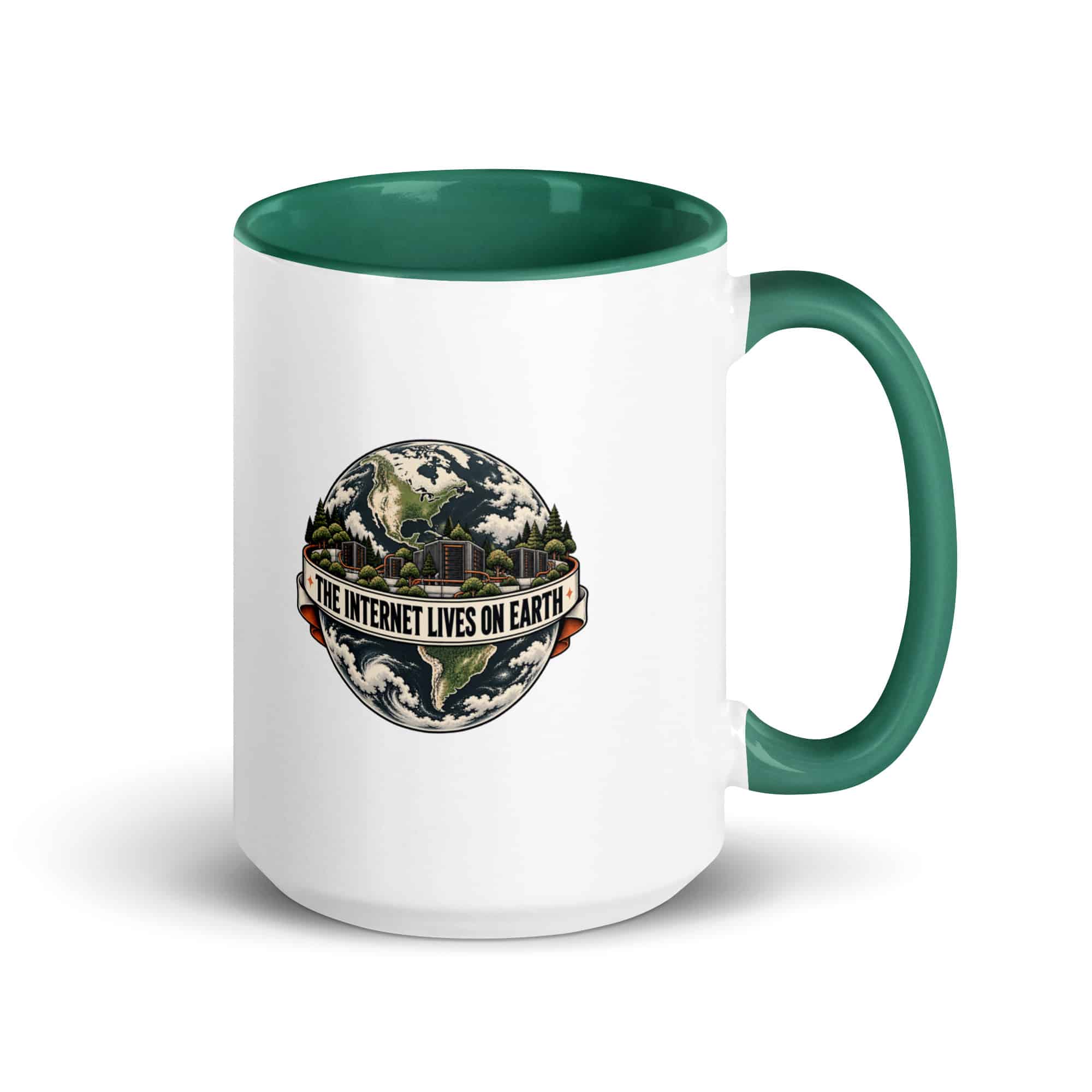Color Inside Coffee Mug: The internet lives on Earth