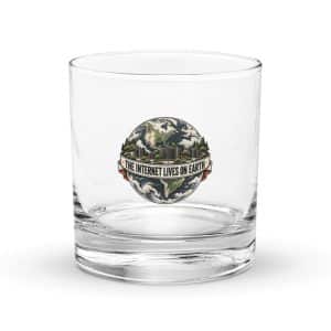 Rocks Glass: The internet lives on Earth - 10.5 oz - Main