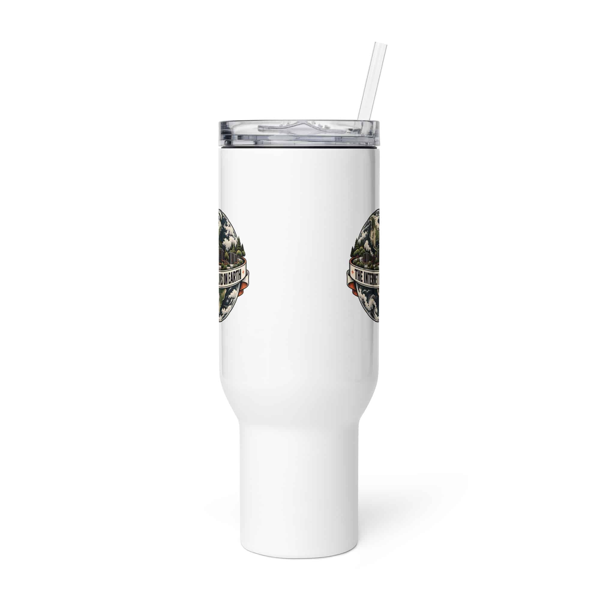 Travel Mug: The internet lives on Earth