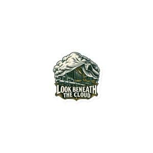 Die-Cut Magnet: Look beneath the cloud - 3″×3″ - Main