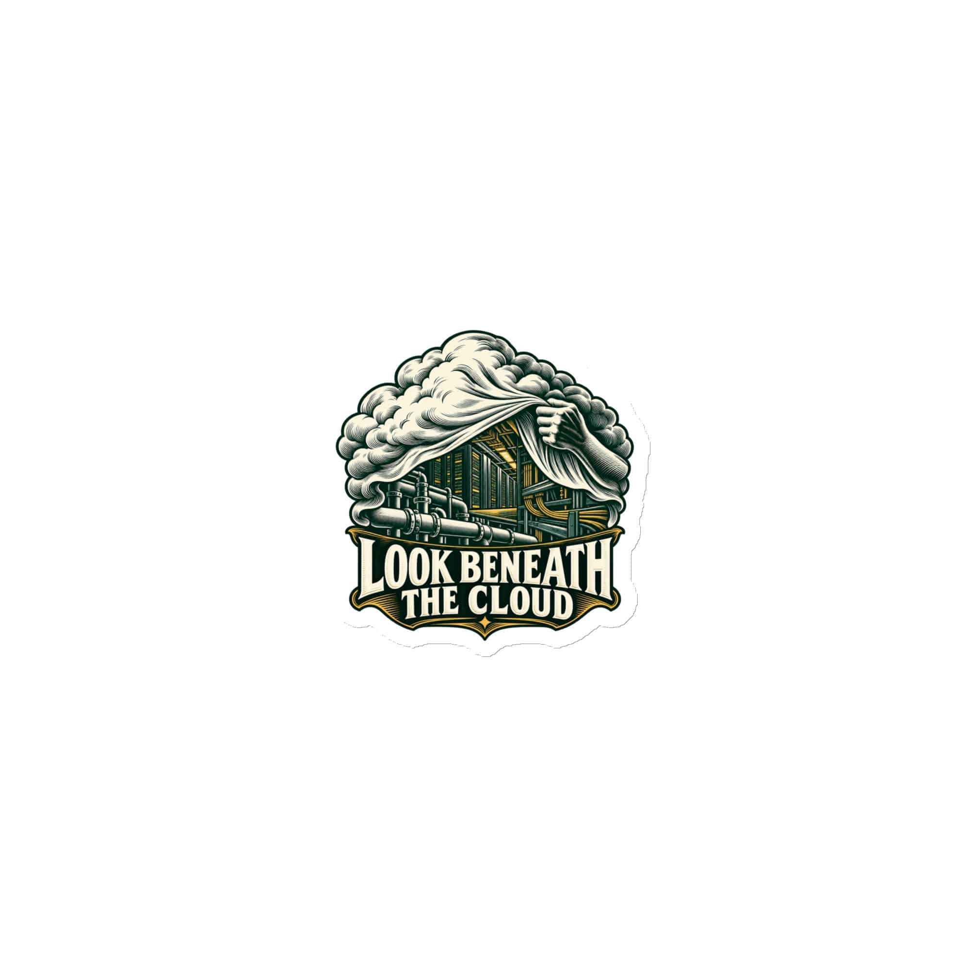 Die-Cut Magnet: Look beneath the cloud