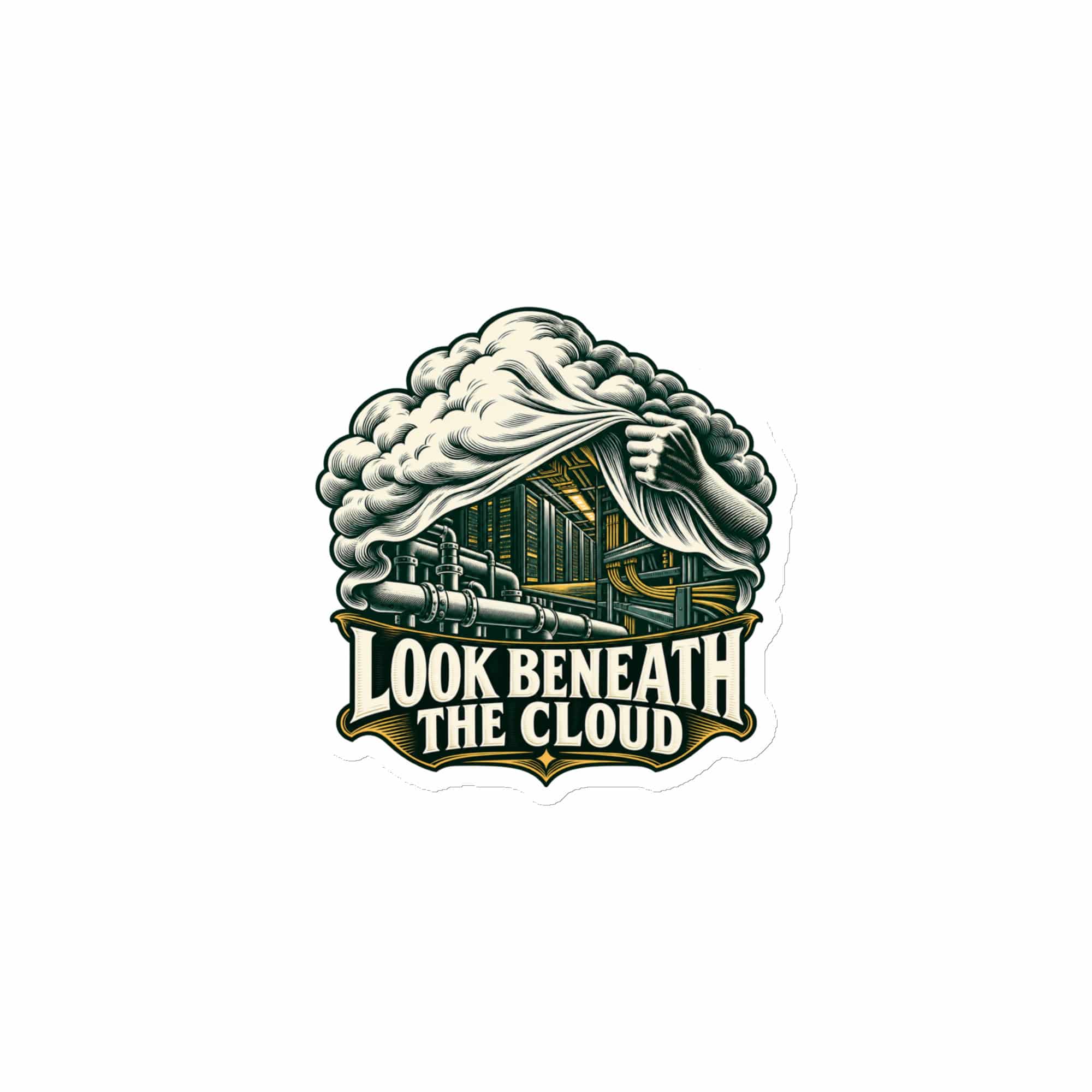 Die-Cut Magnet: Look beneath the cloud