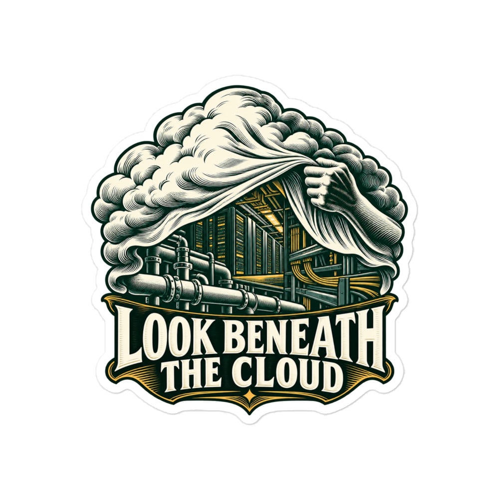 Vinyl Sticker: Look beneath the cloud