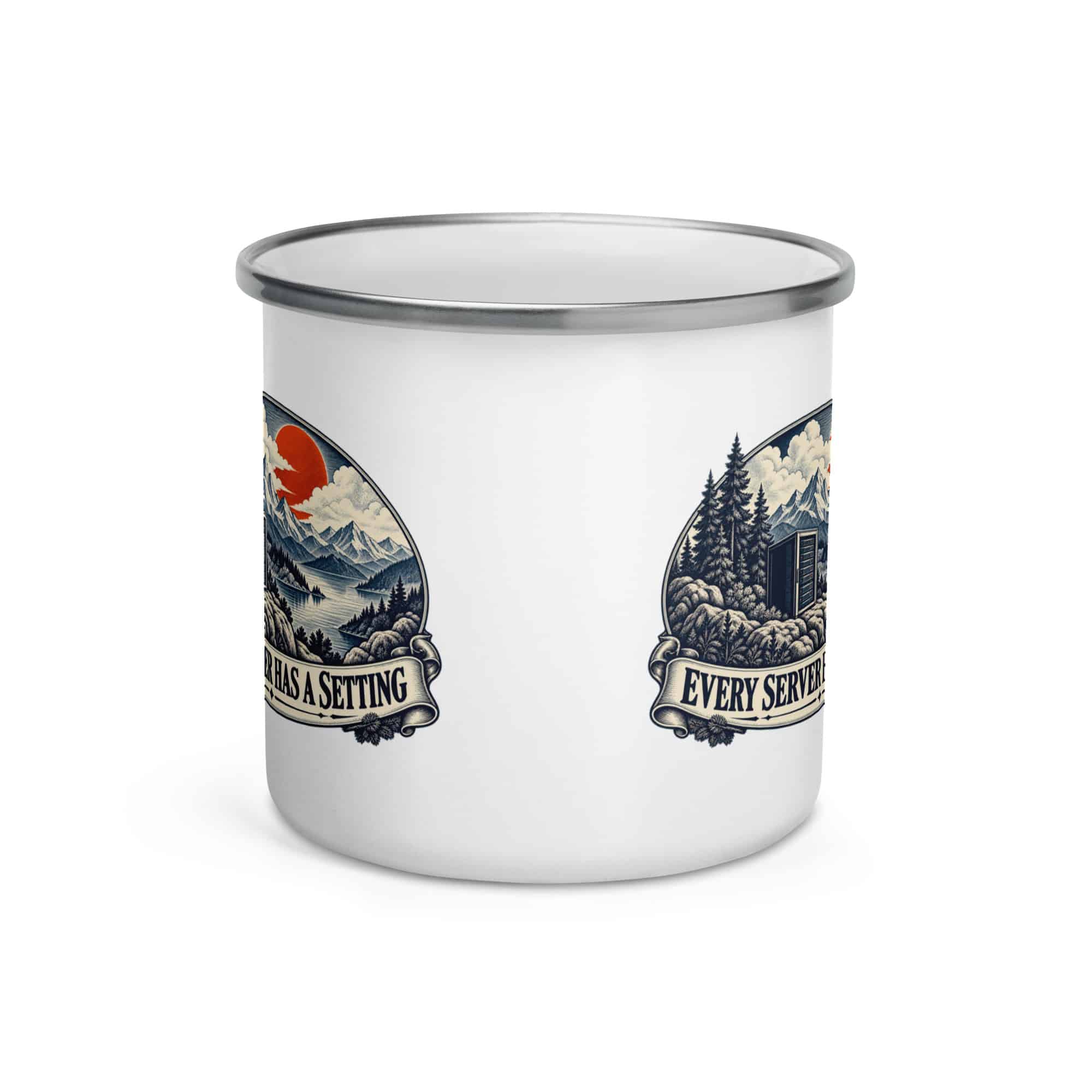 Enamel Camp Mug: Every server has a setting